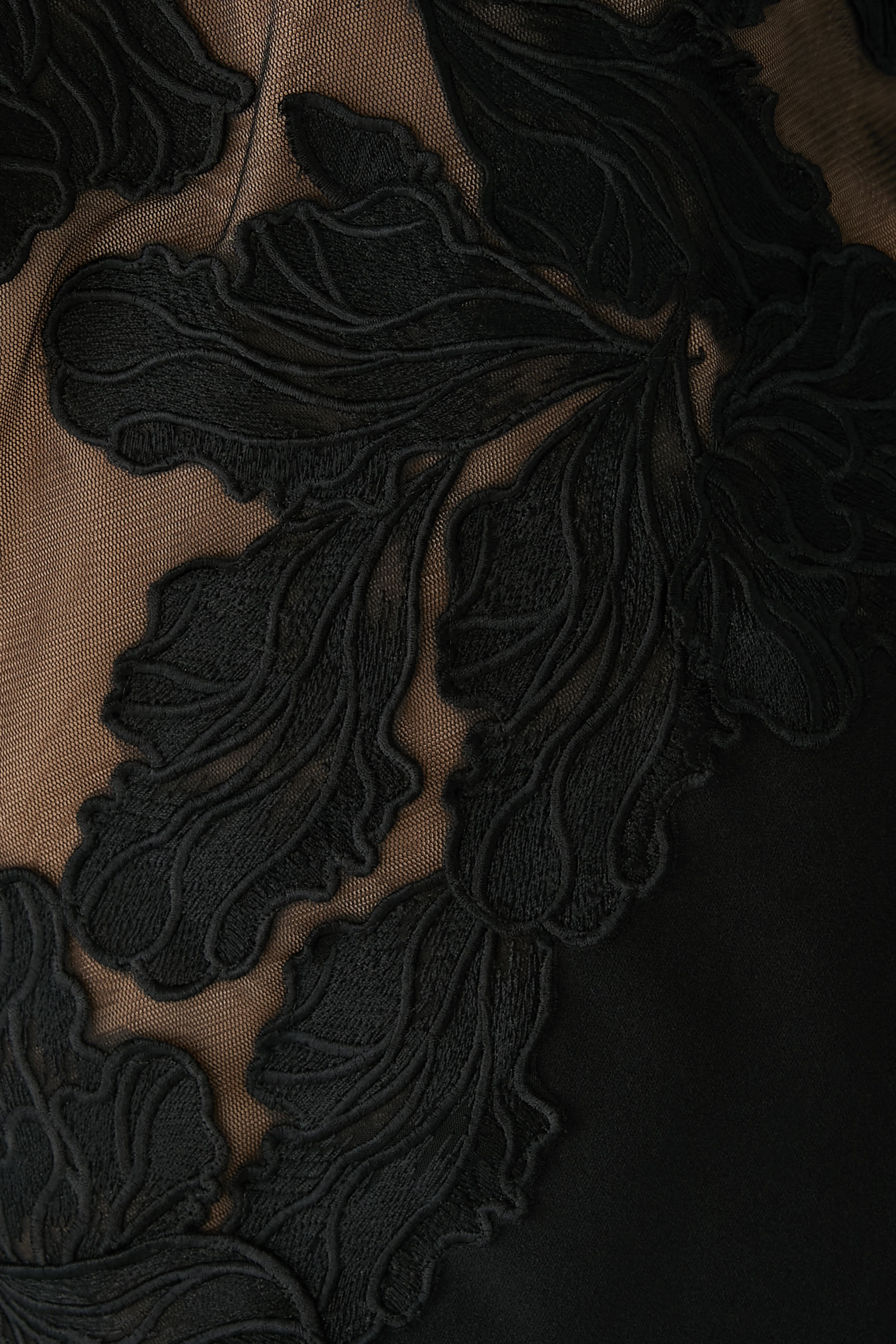 Caselle Embroidered Illusion Bodice Gown