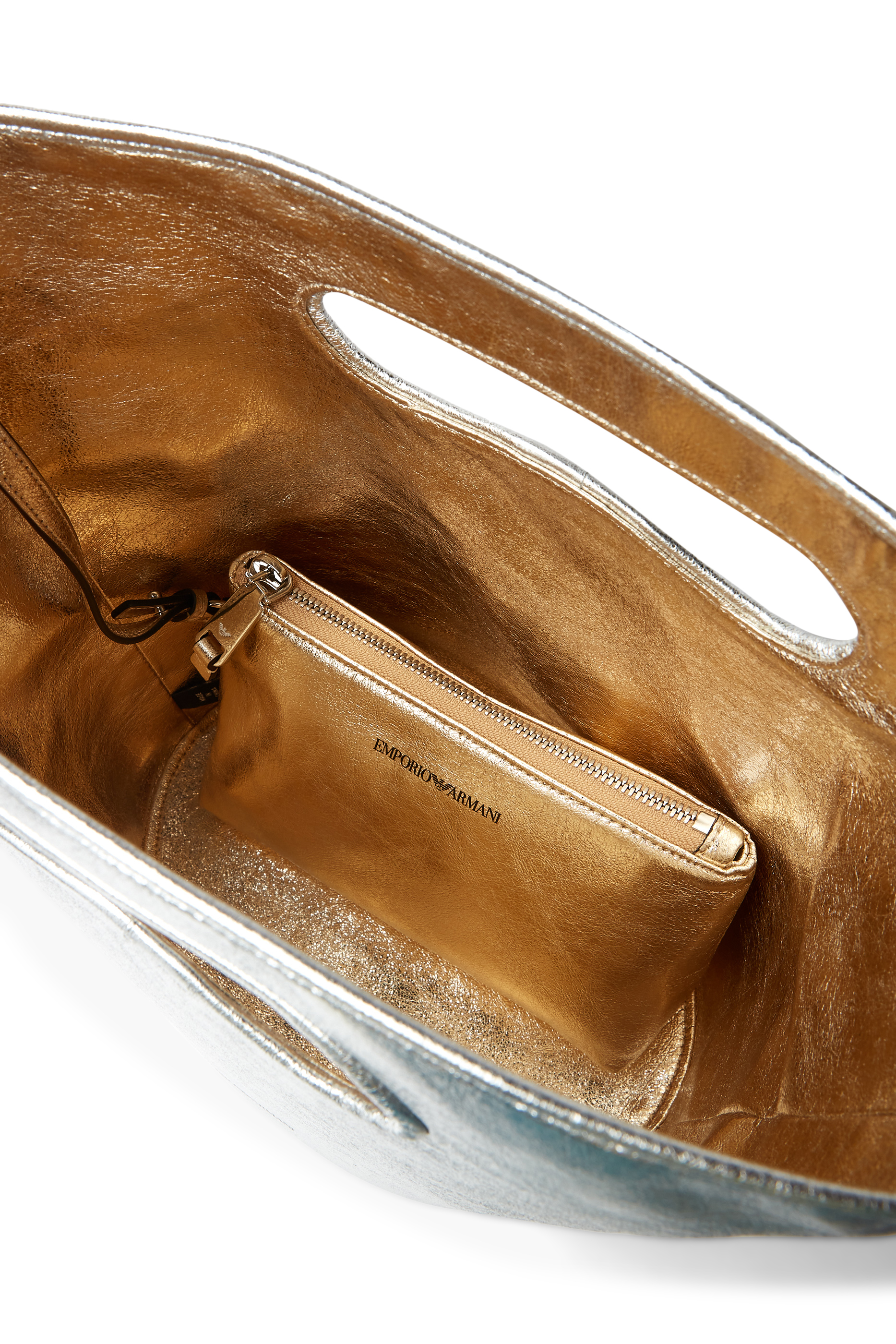 Silver Foil Bucket Bag