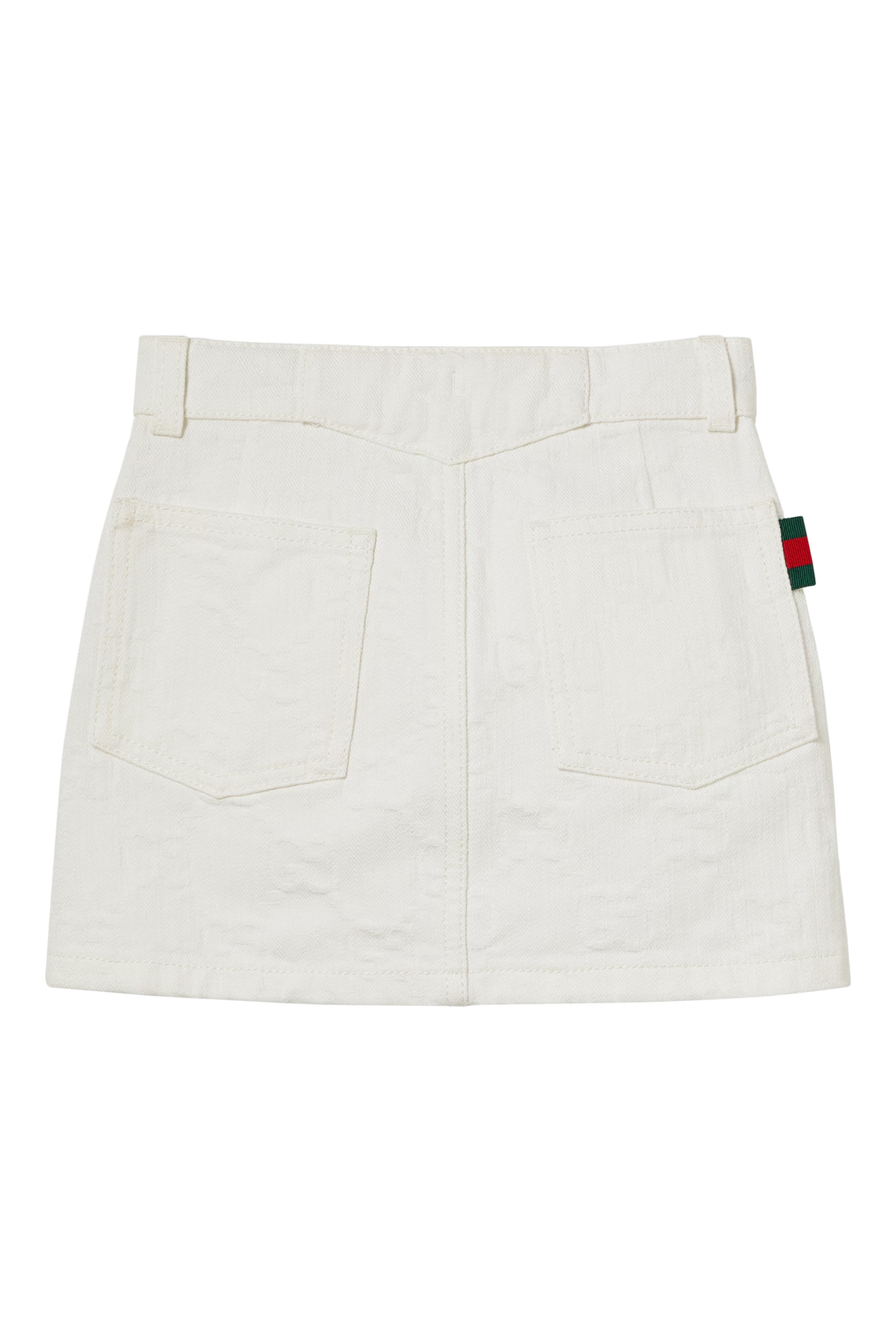 Kids GG Denim Skirt with Web