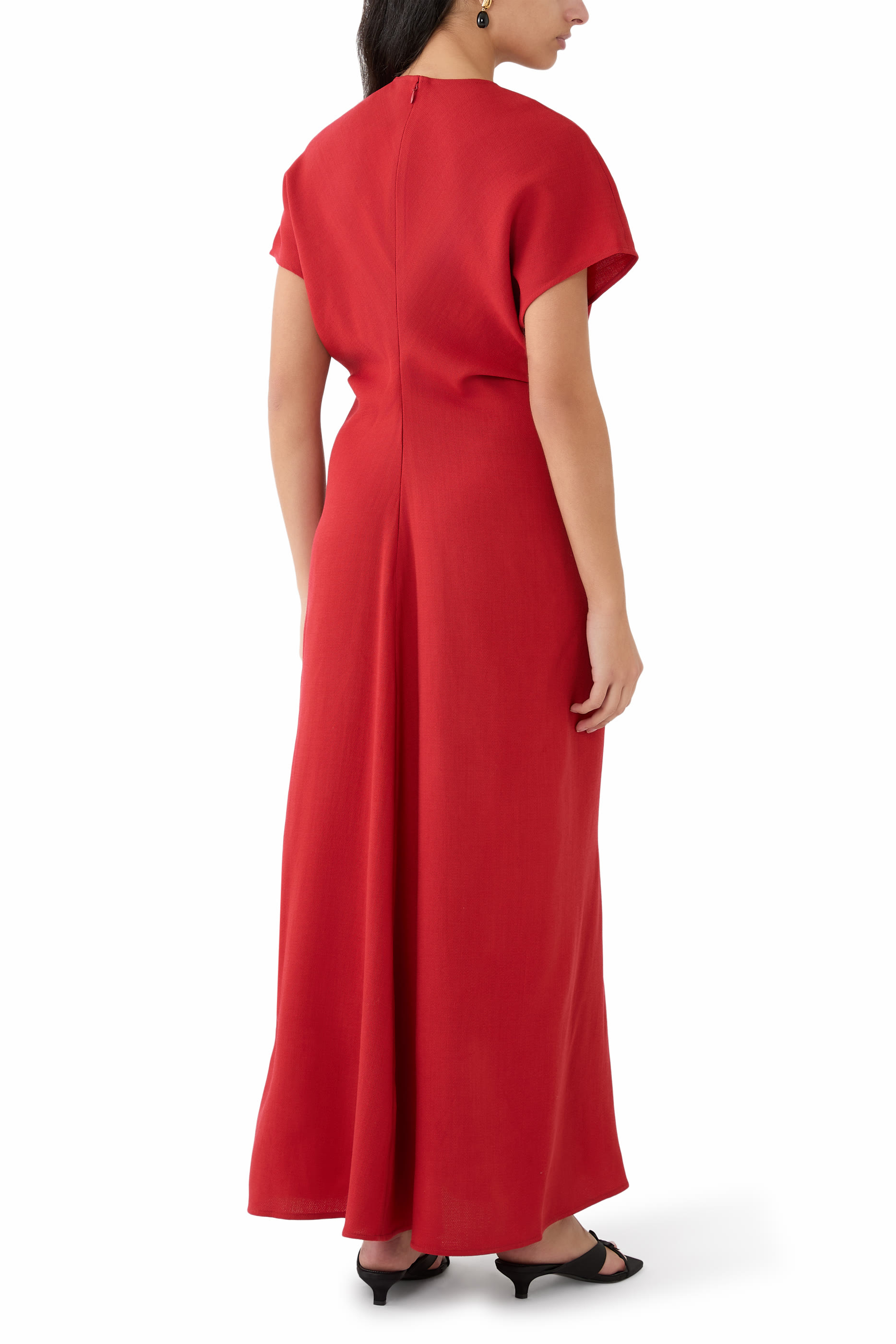 Slouch Waist Wool Dress