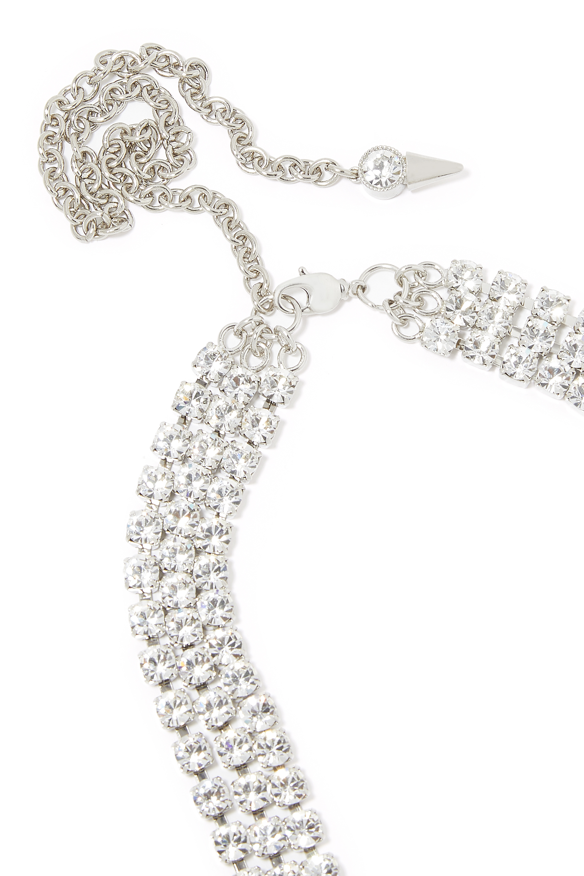 Floral Embellished Belt, Brass & Crystal