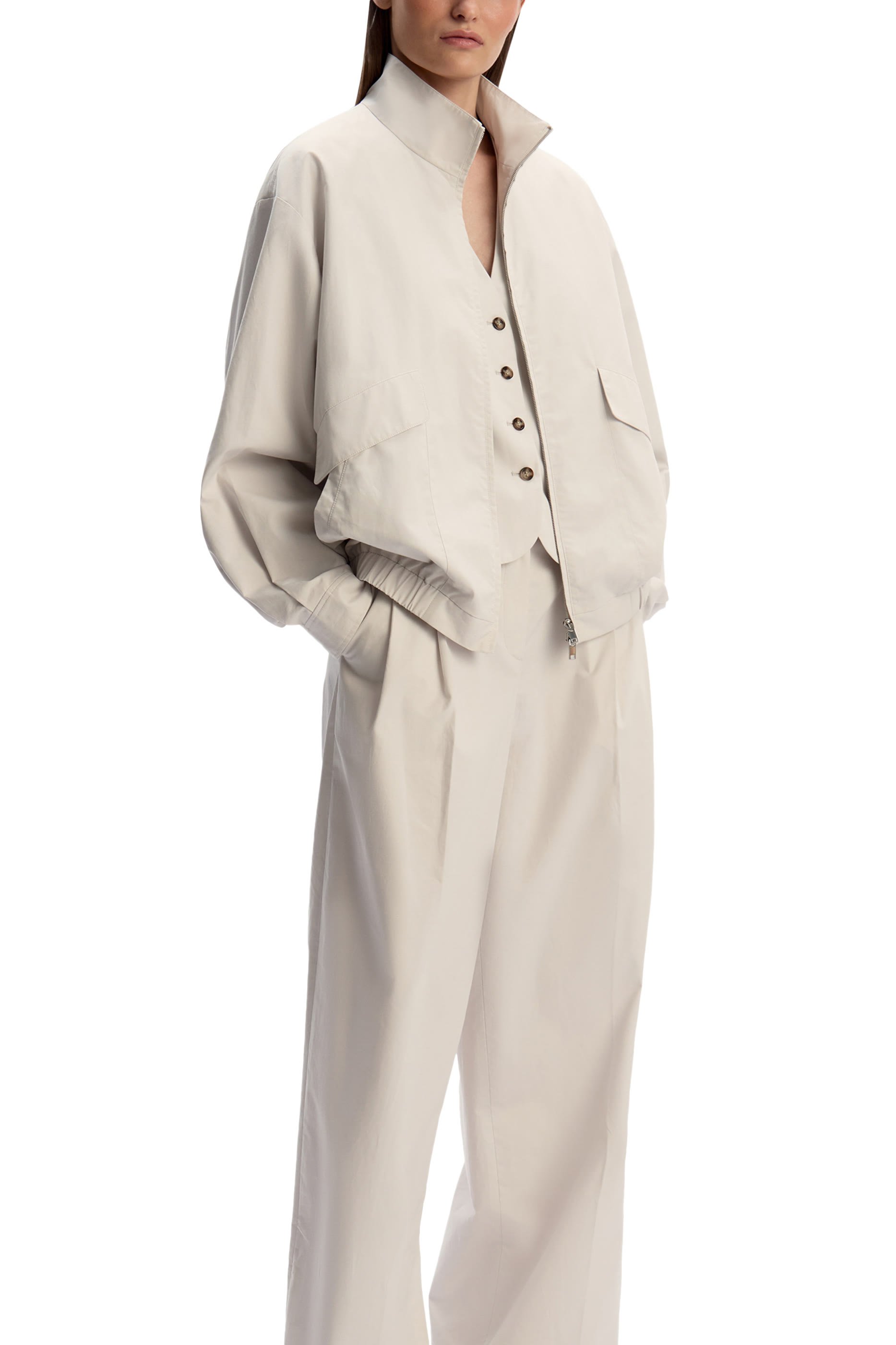 Cotton-Lyocell Trousers