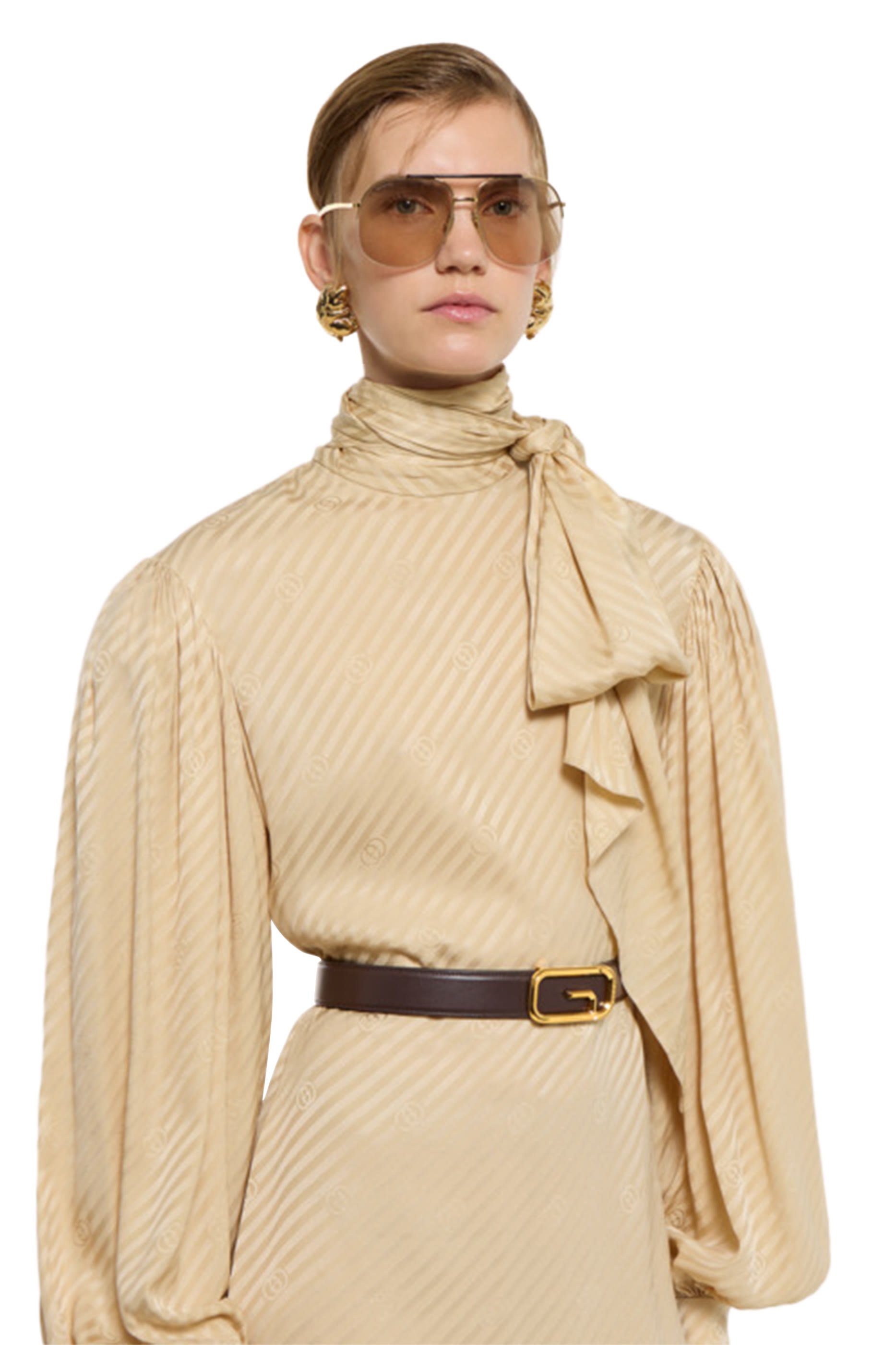 Reversible Belt with Square G Buckle 