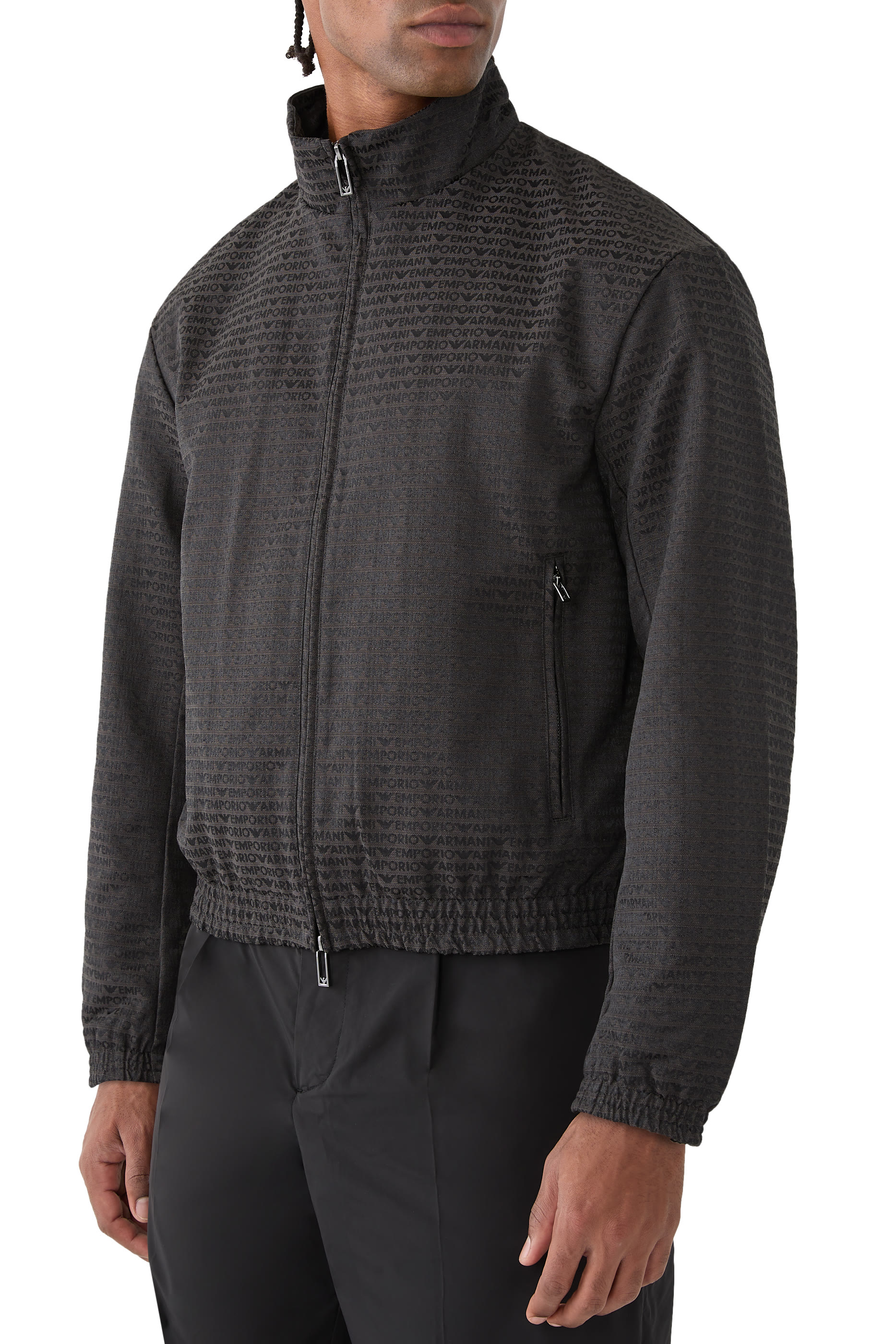 All-Over Jacquard Logo Blouson