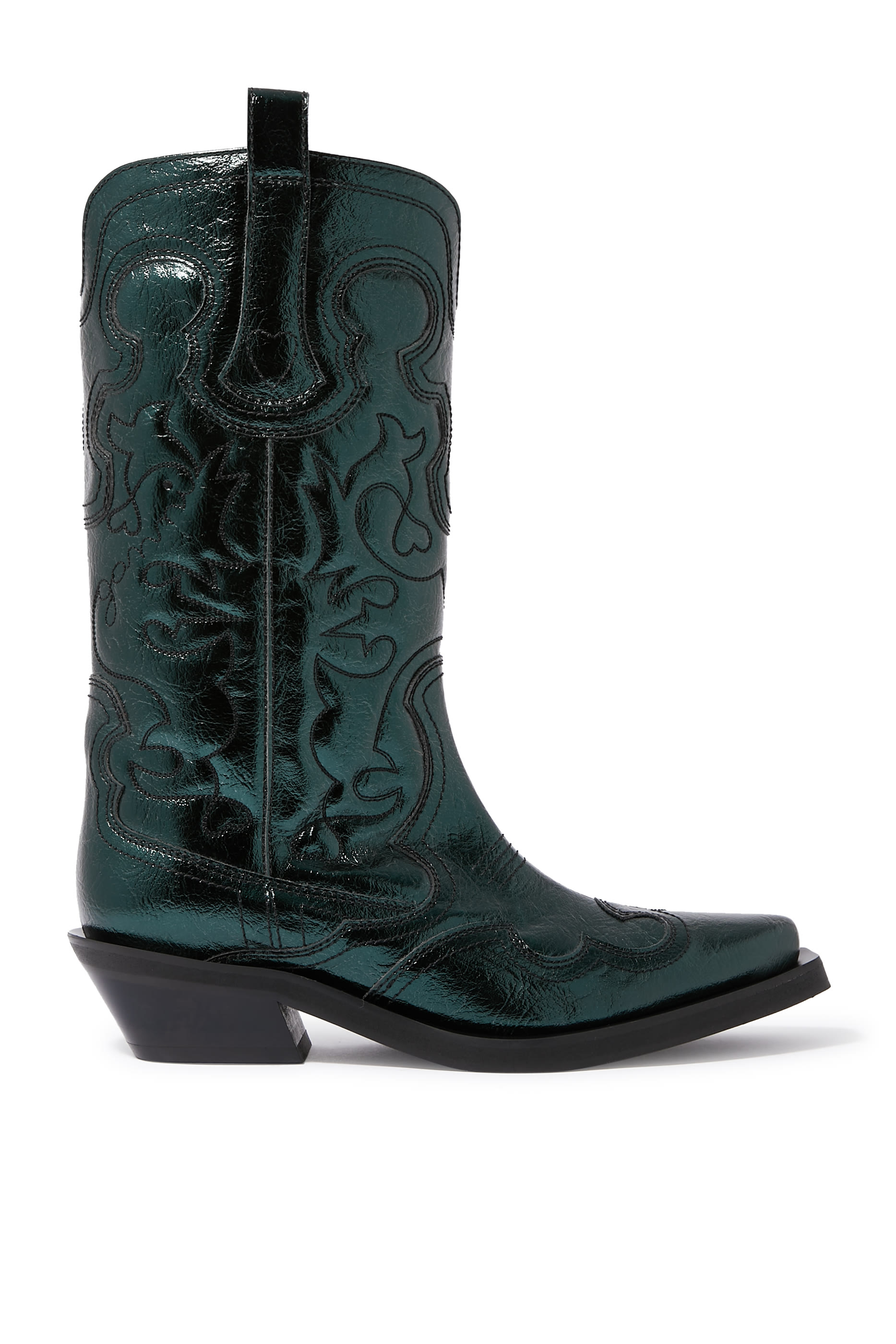 Mid Shaft Embroided 40 Western Boots