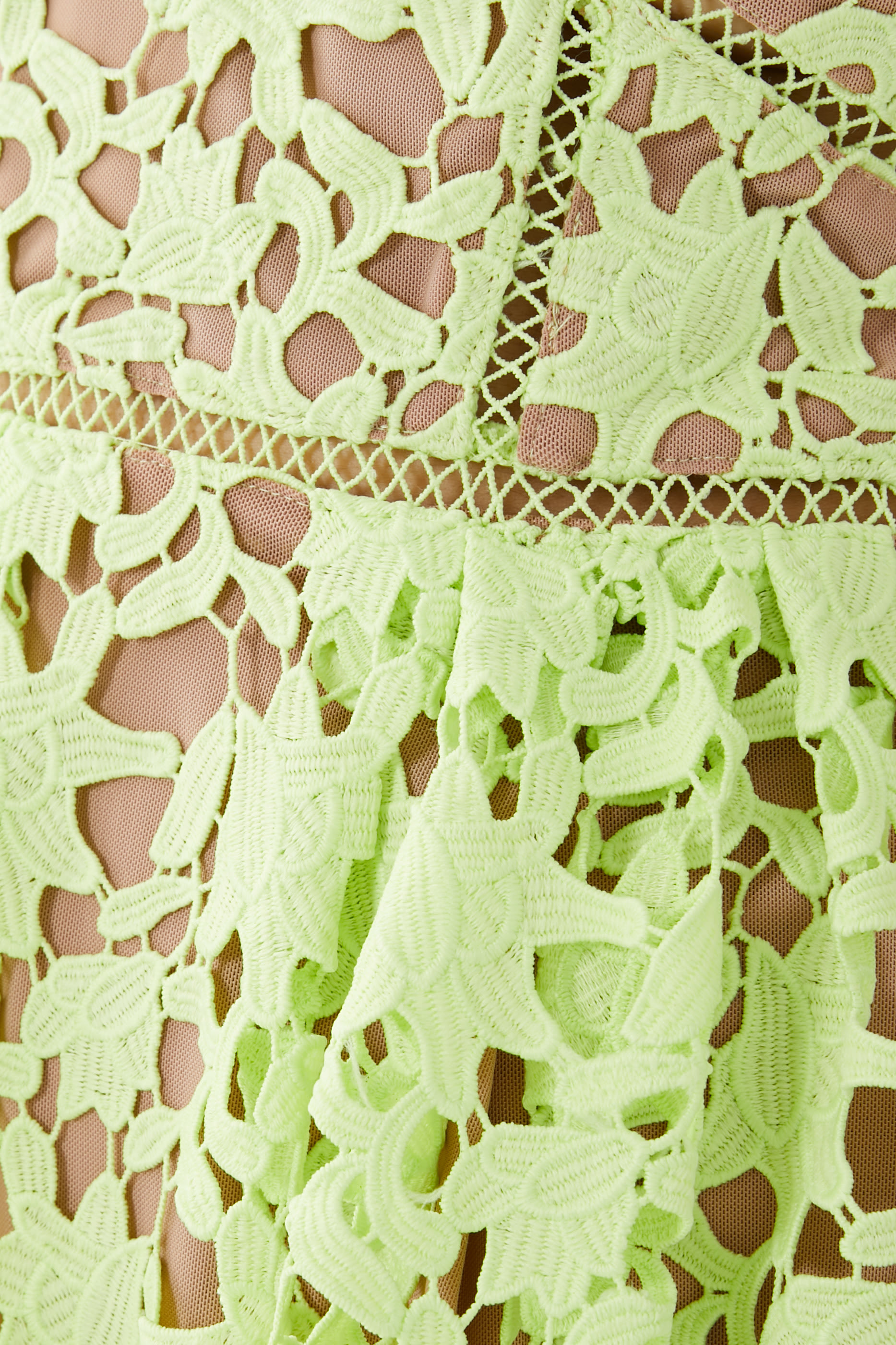 Lace Midi Strappy Neckline Dress