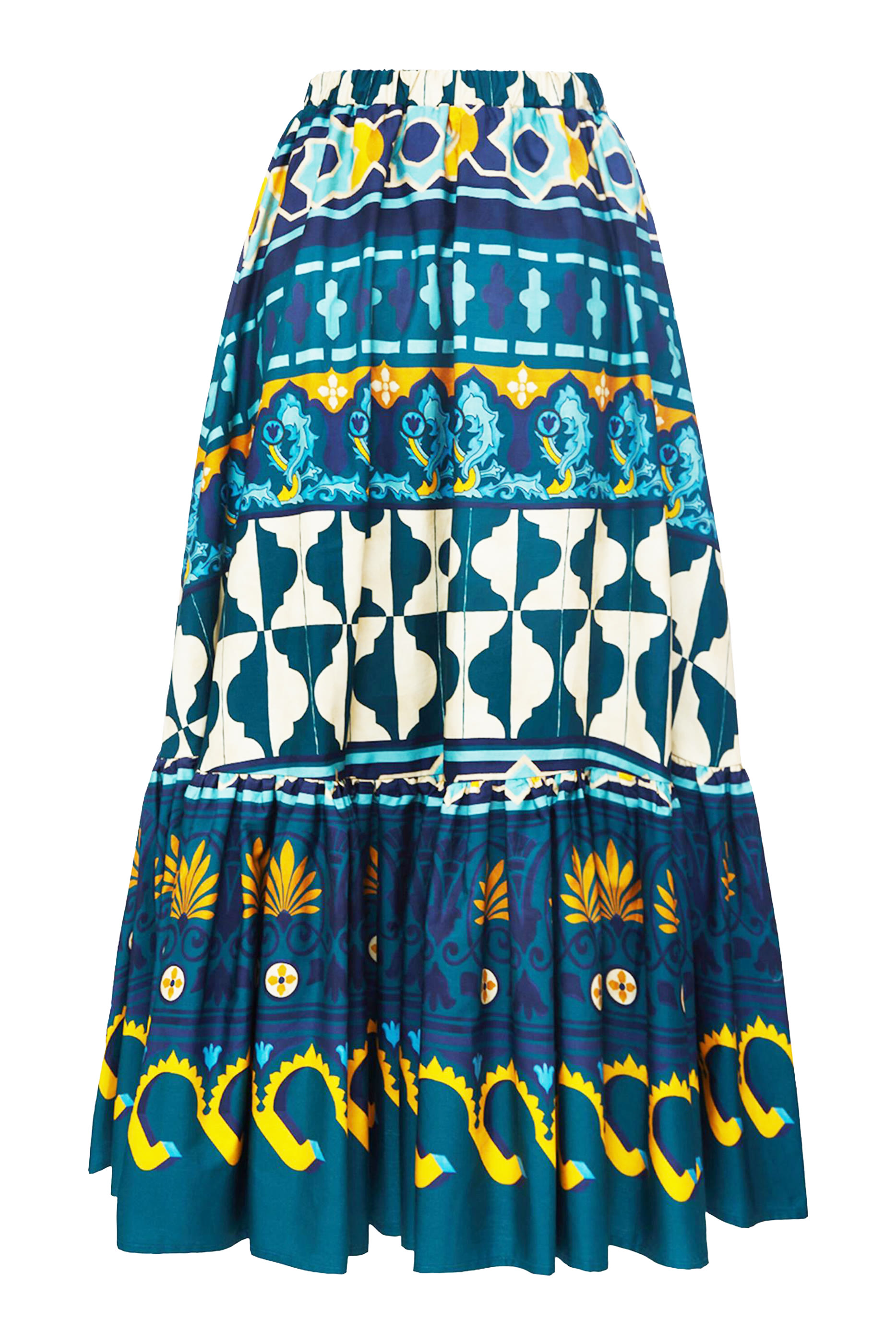 Sunset Casareale Plac&egrave;e Emerald Skirt