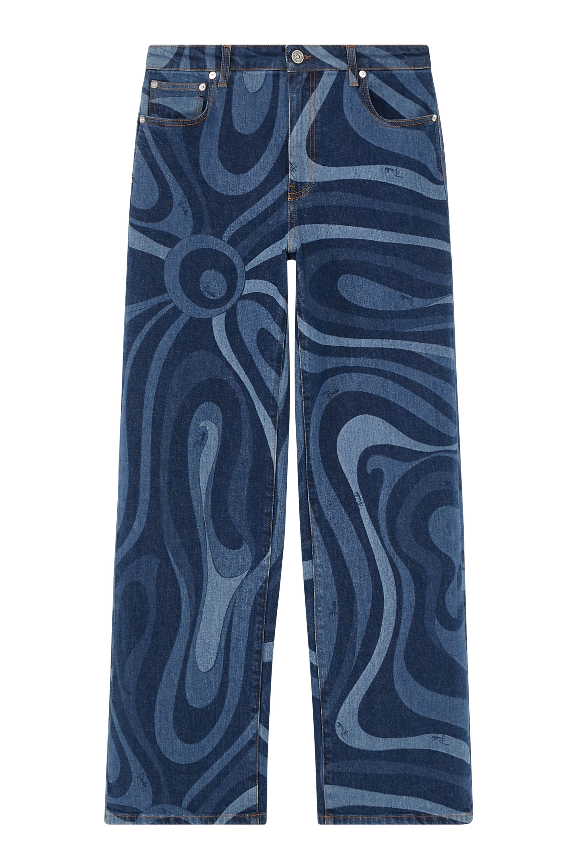 Marmo-Print Jeans