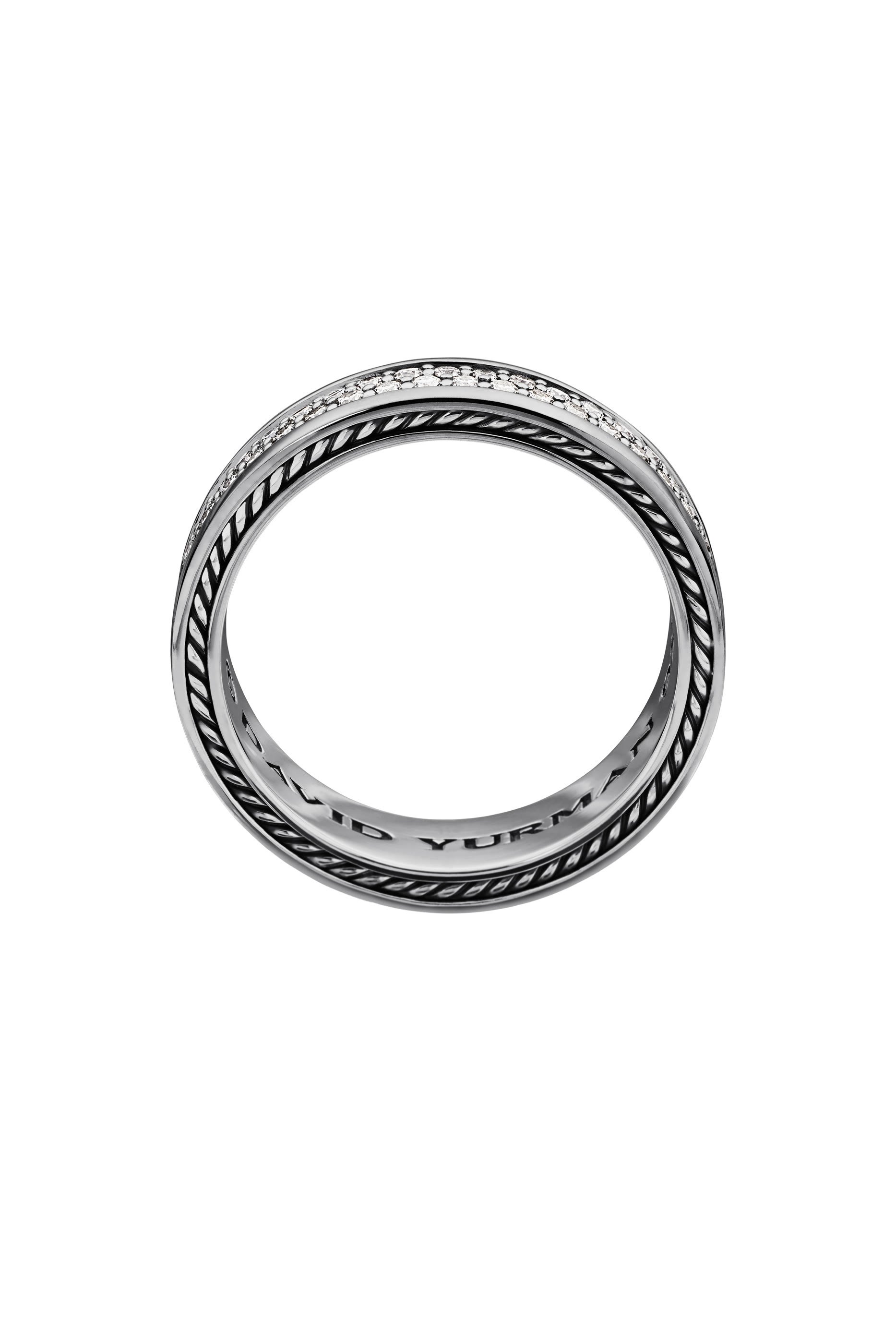 Streamline&reg; Two Row Band Ring, Sterling Silver & Diamonds