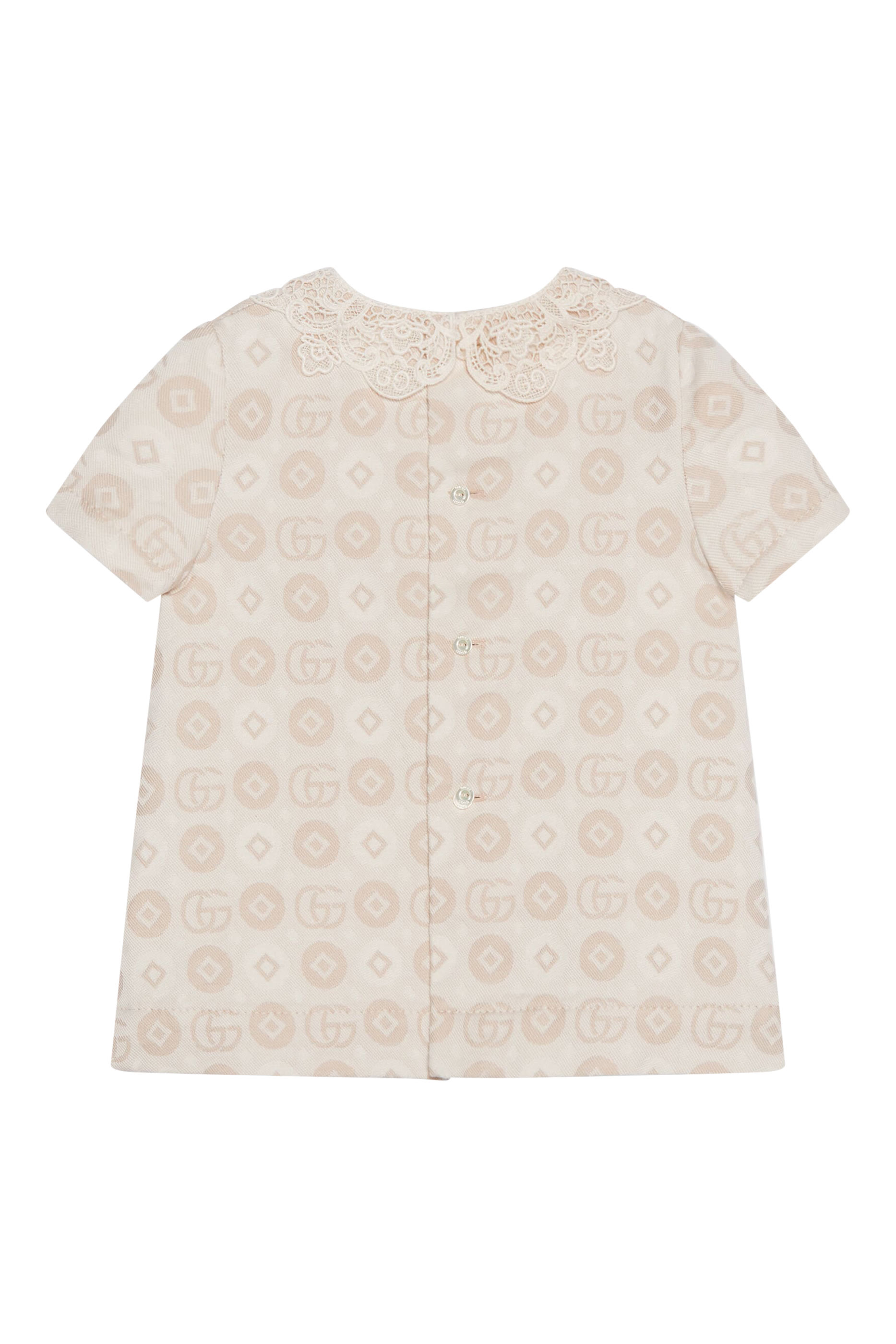 Double G Geometric Denim Dress