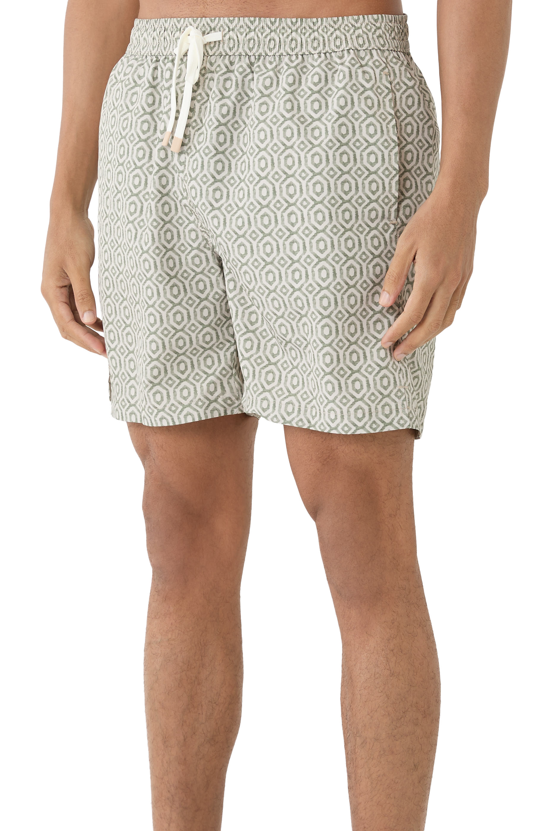 Geometric Pattern Swim Shorts