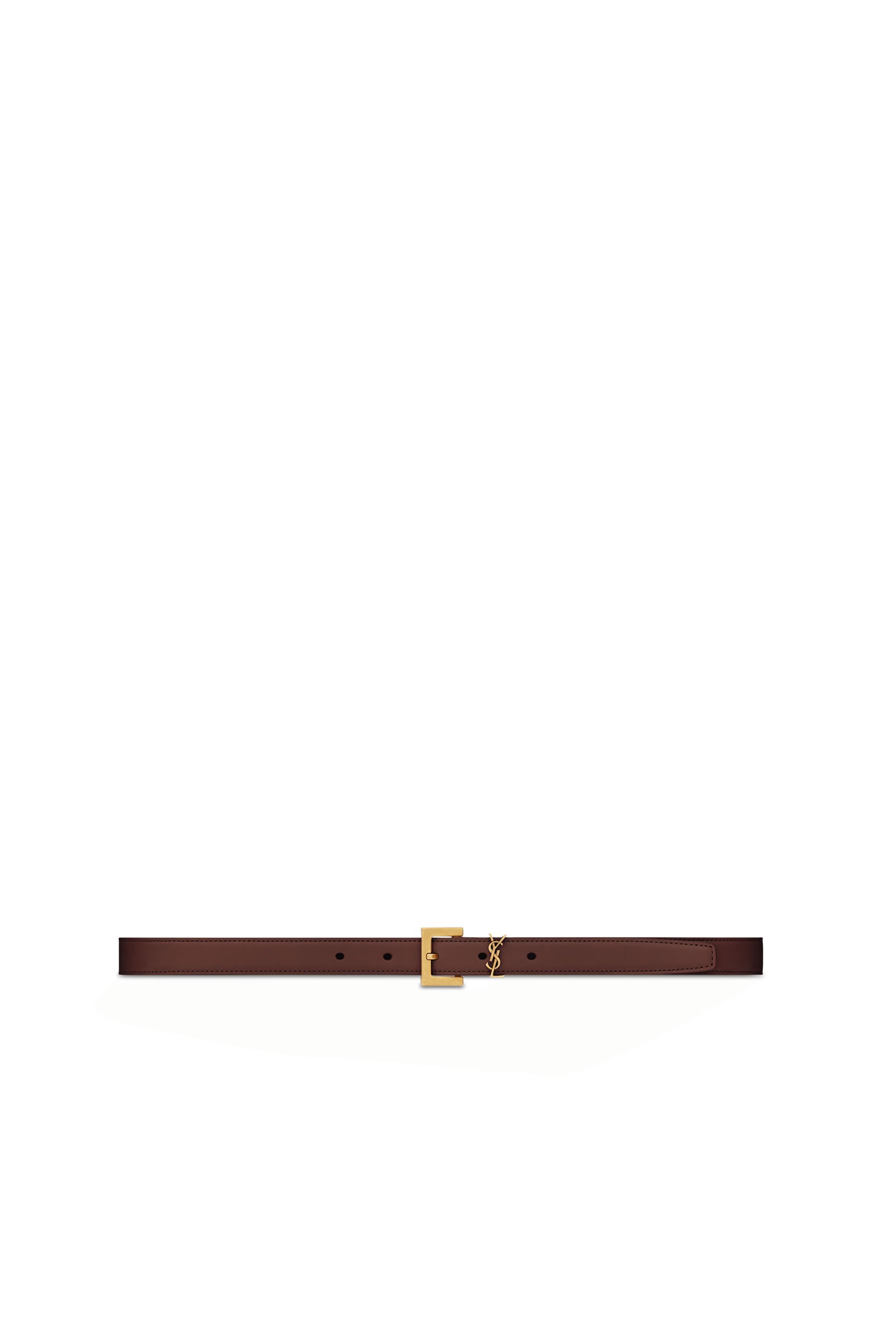 Cassandre Thin Belt in Smooth Leather