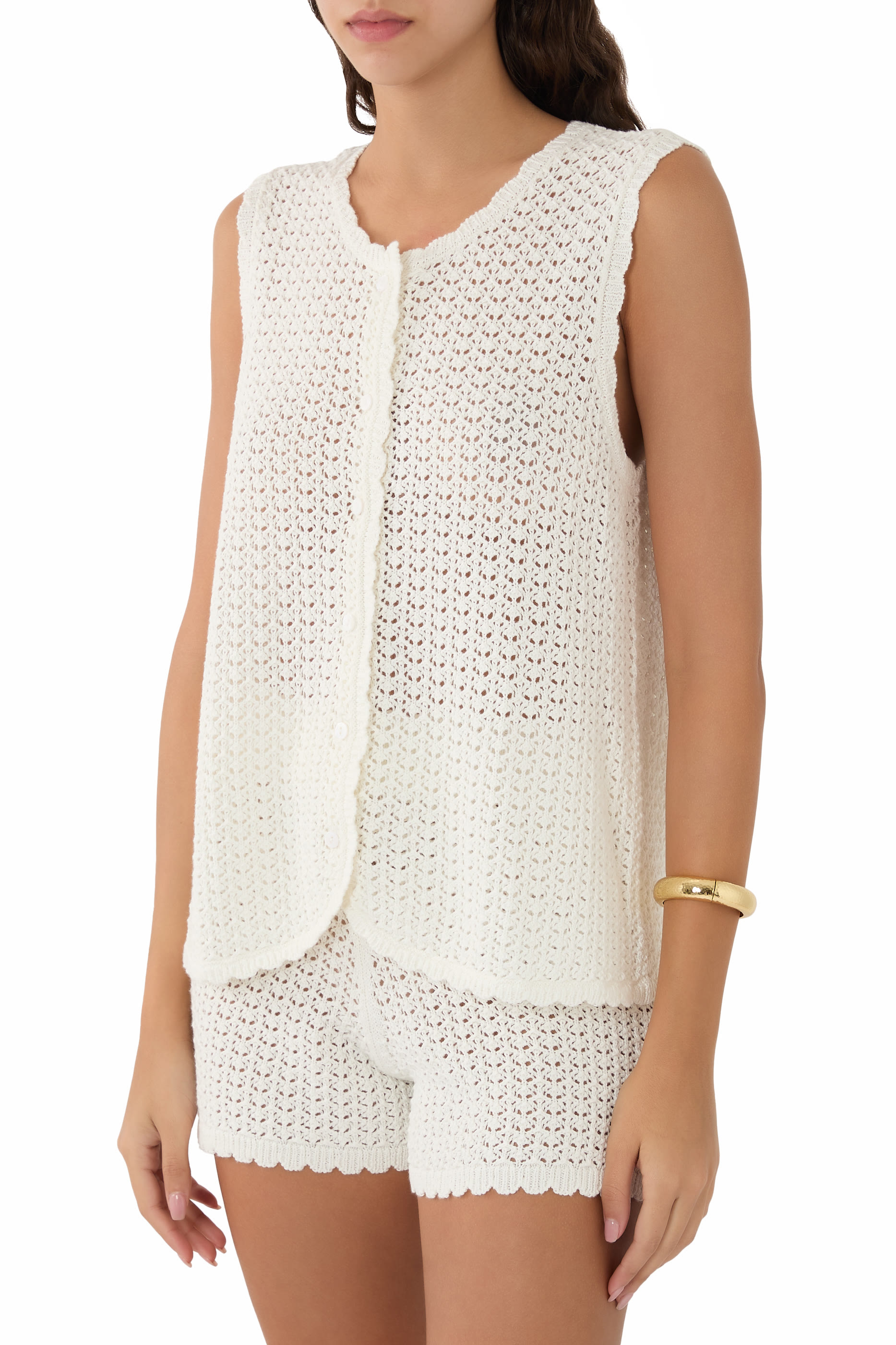 Pointelle Vest