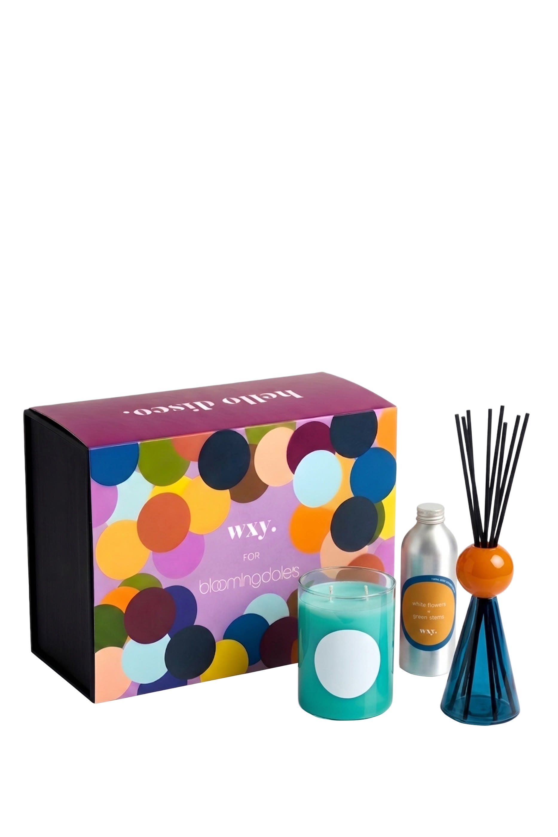 White Floral Candle Disco Box 