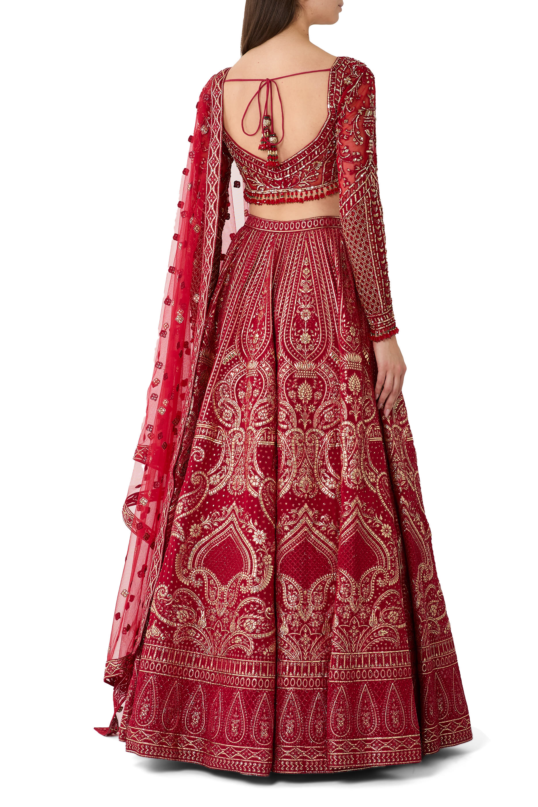 Chrome Lehenga Set with Crystal & Sequin Blouse