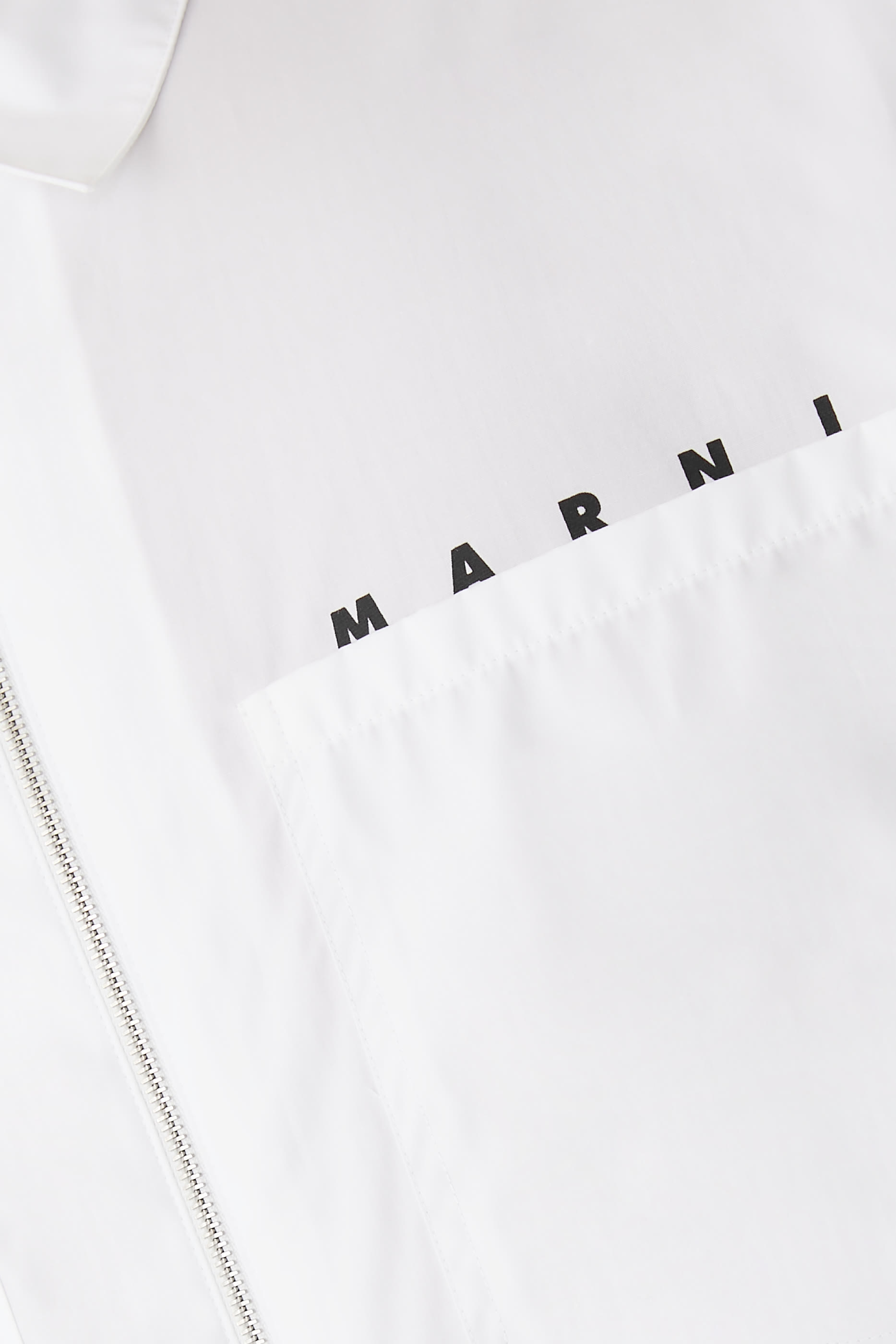 Organic Poplin Zip Shirt with Hidden Logo