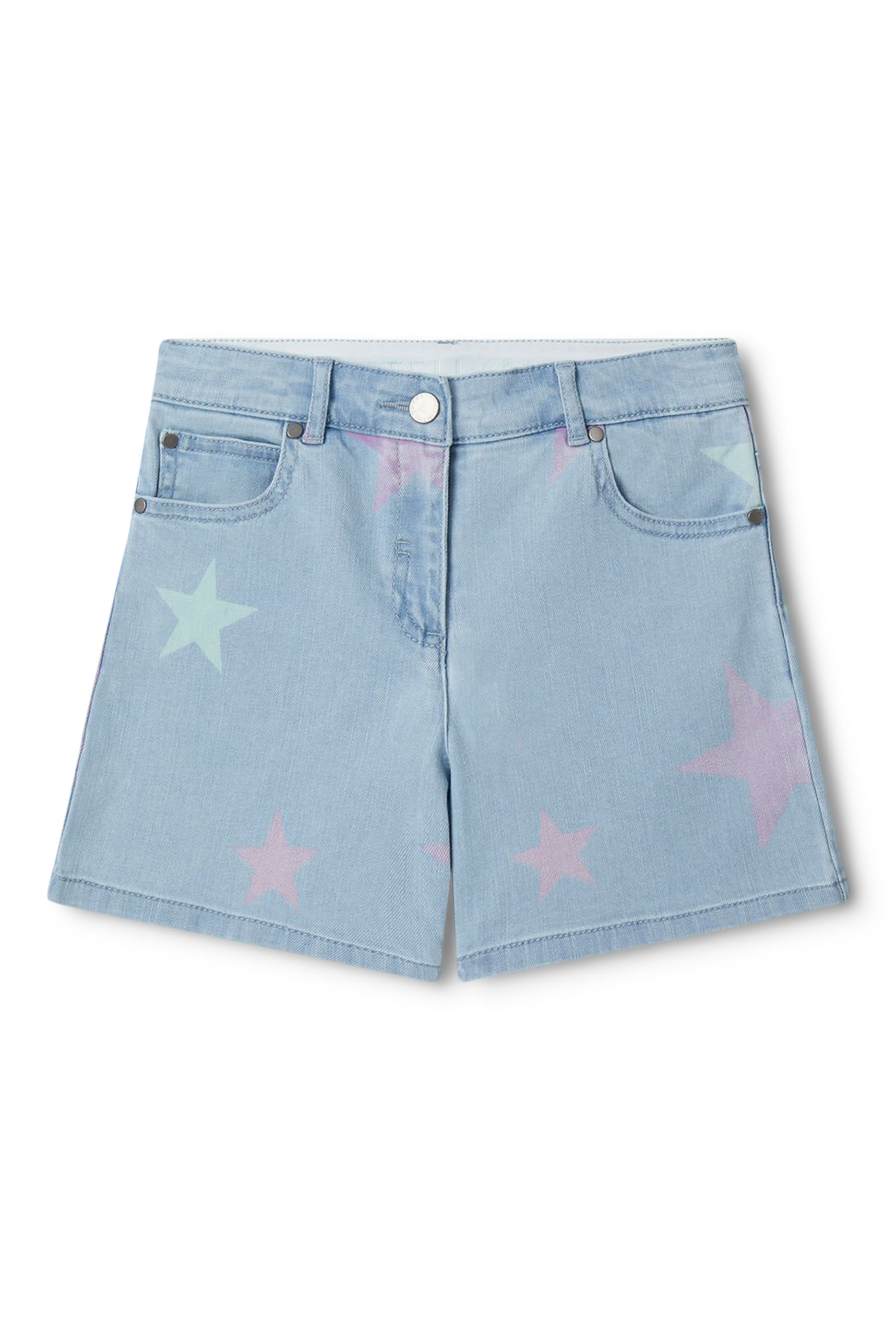 Kids Star Print Denim Shorts