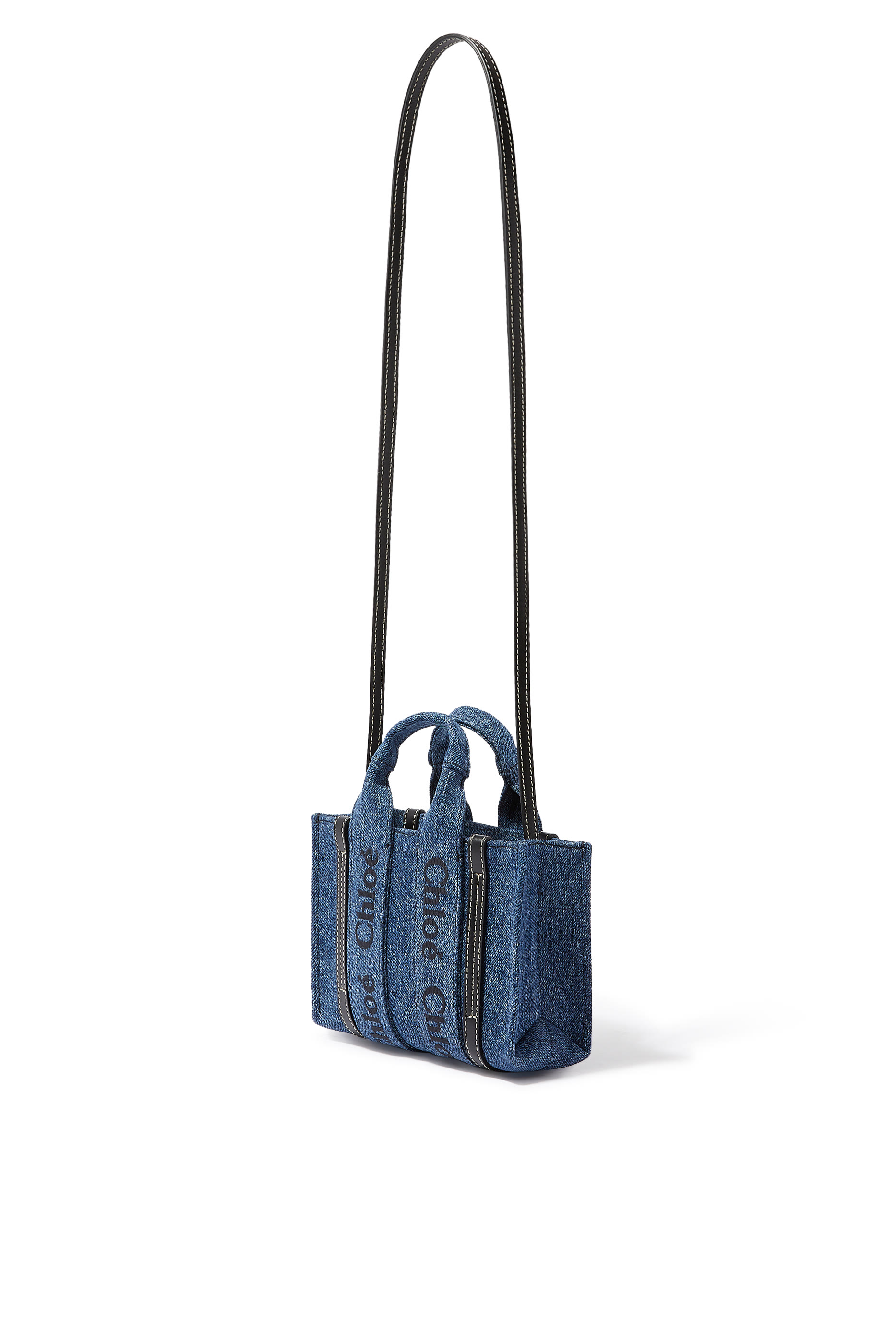 Mini Denim Woody Tote Bag