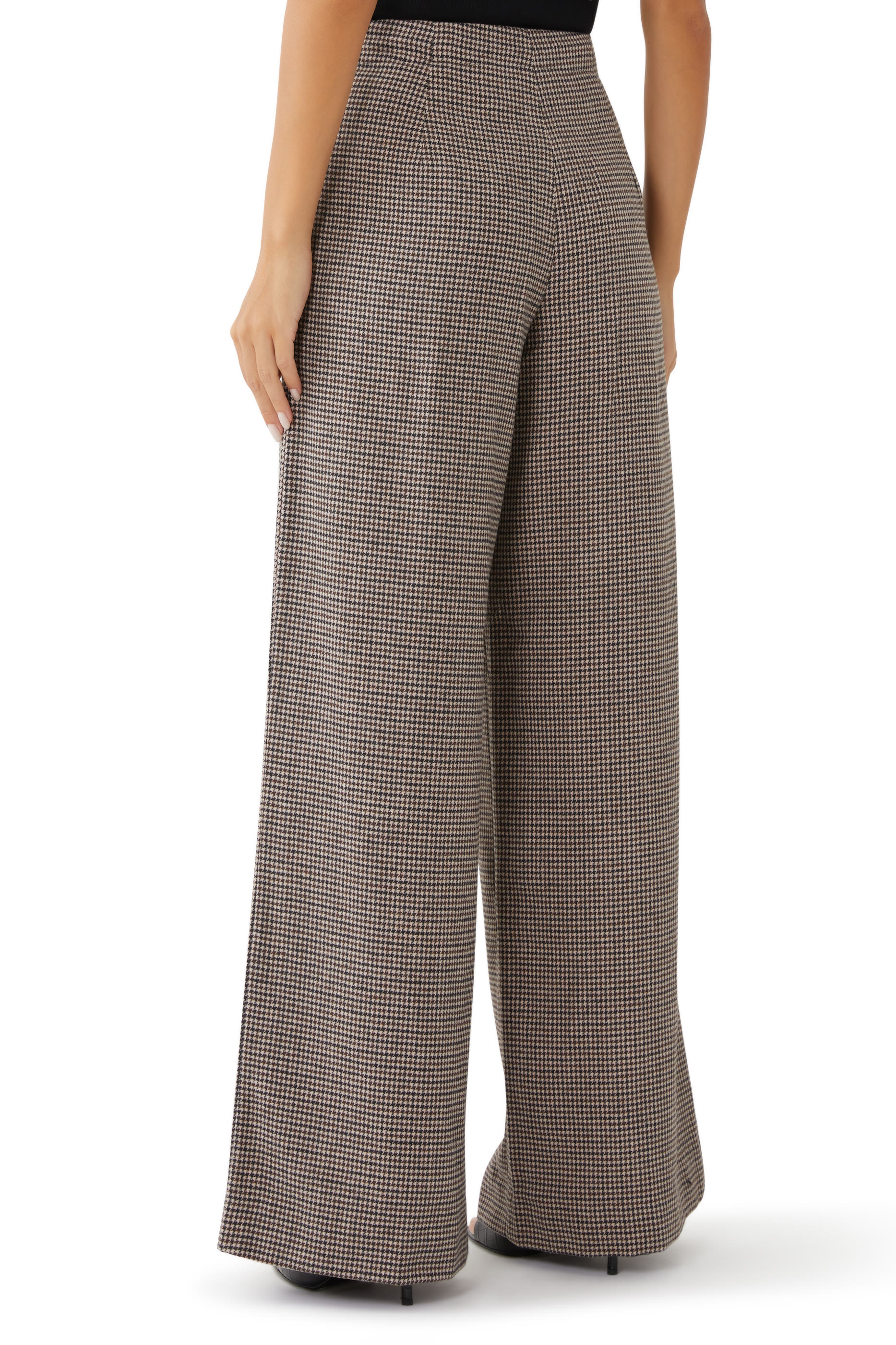 Houndstooth Palazzo Trousers