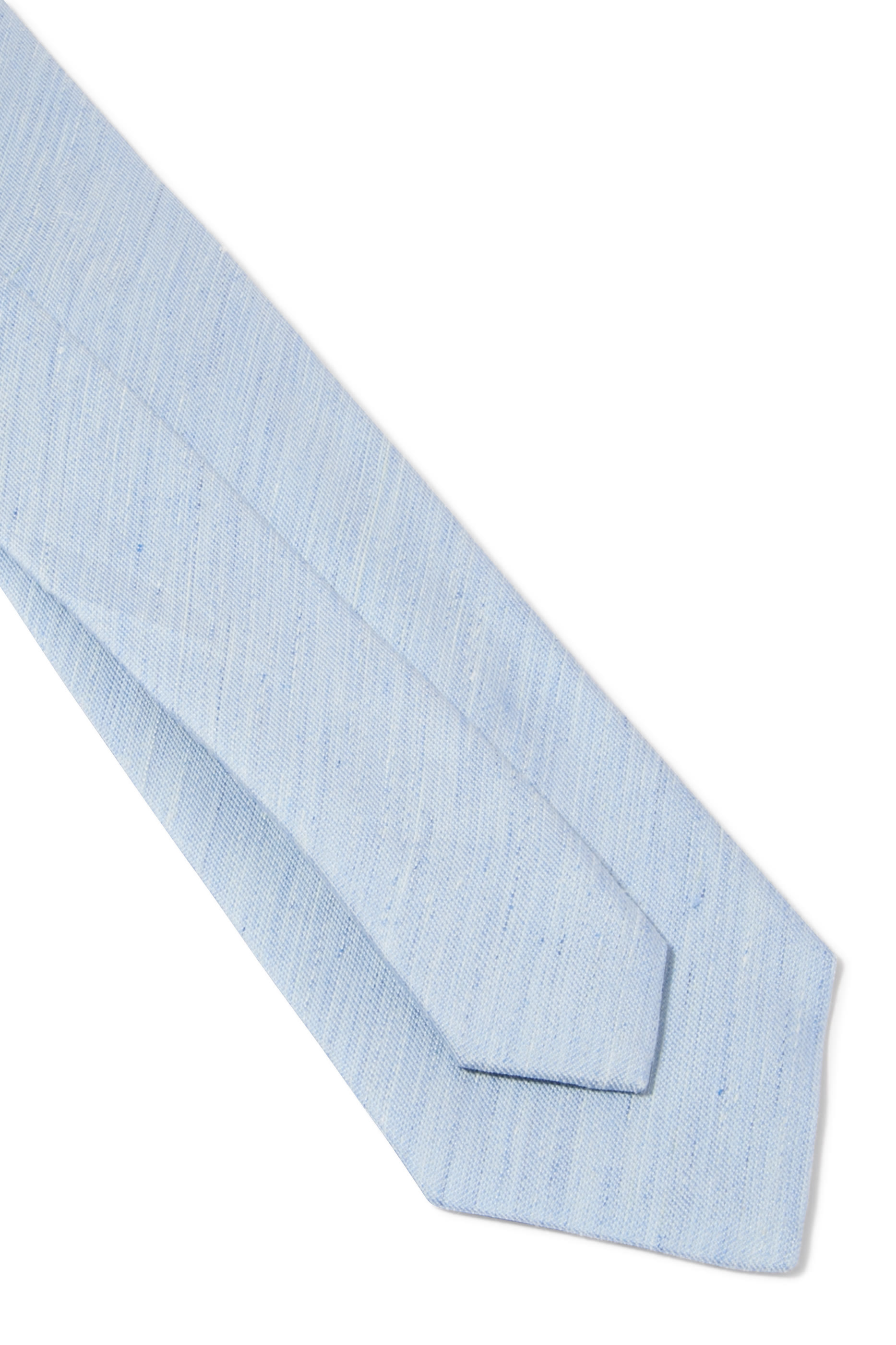 Solid Woven Linen Silk Tie