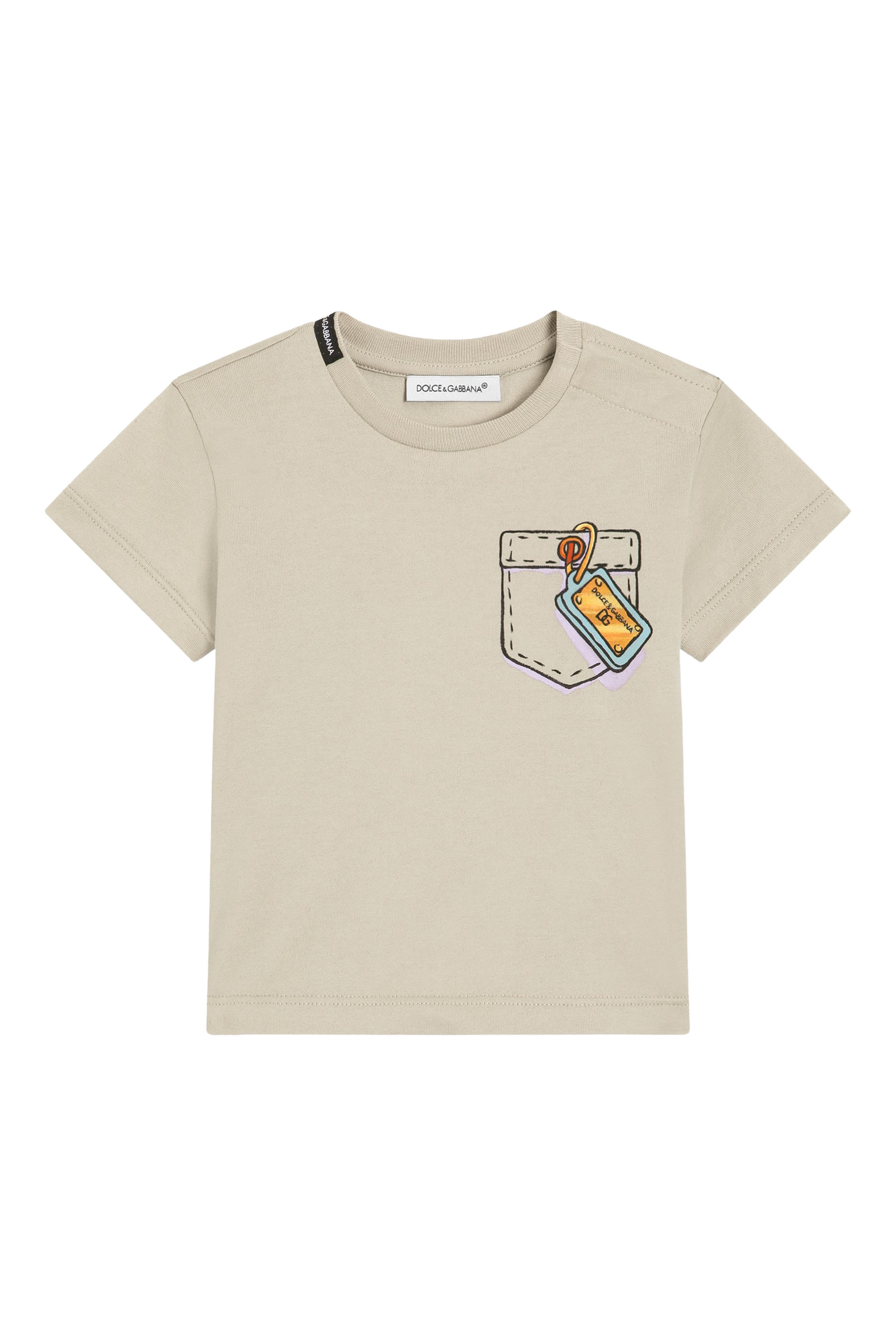 Kids Short-Sleeve T-Shirt with Pocket Print