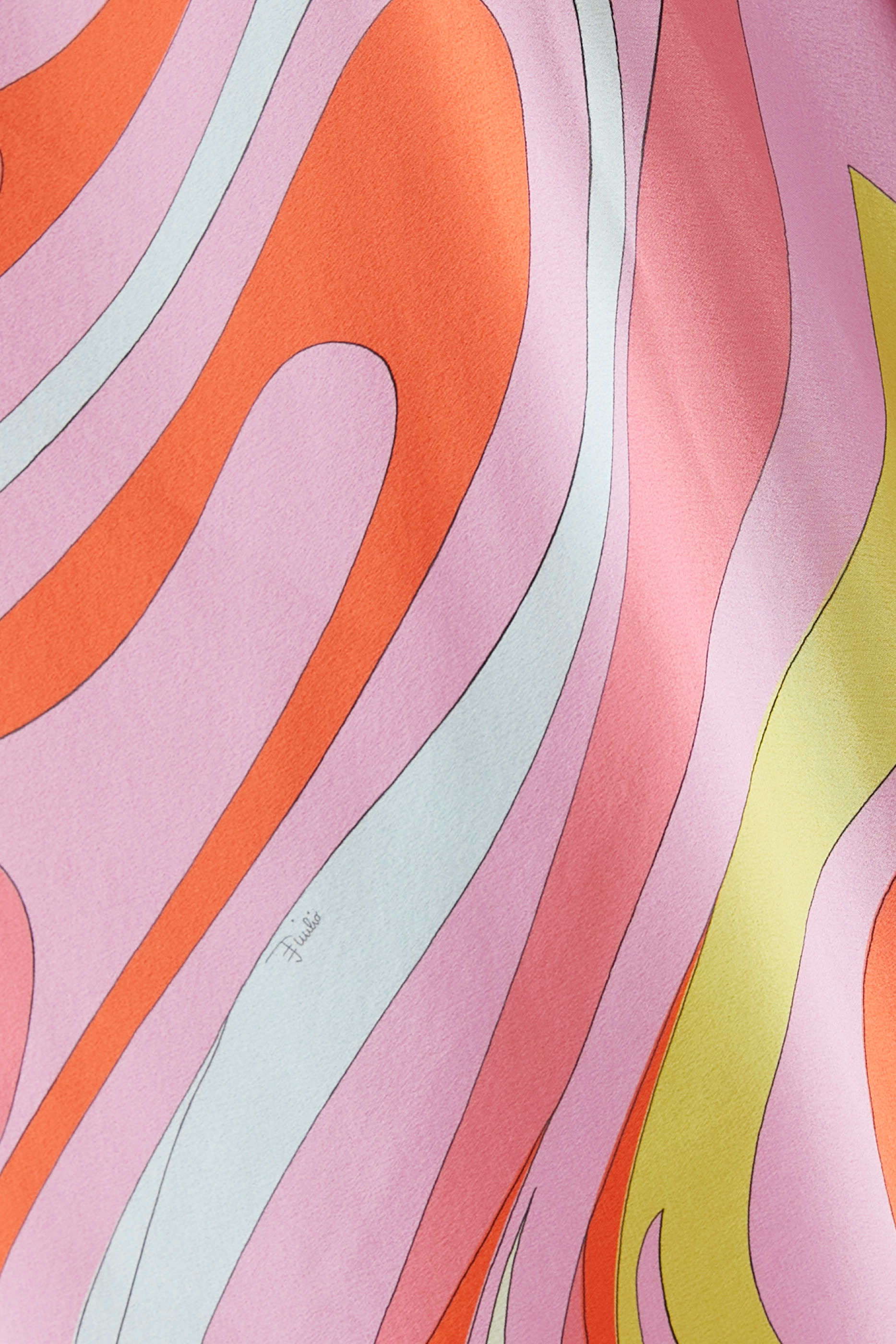 Marmo-Print Silk Kaftan