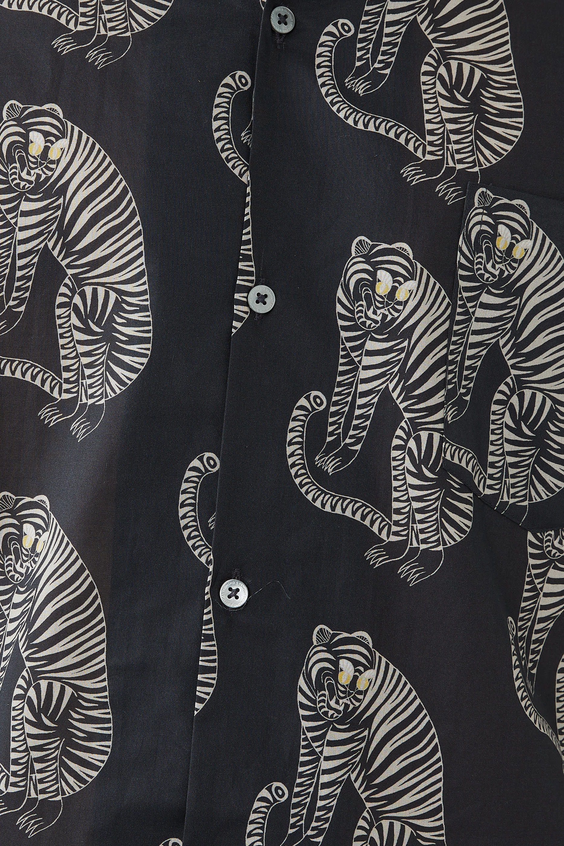 Cuban Tiger Print Pajama Shirt