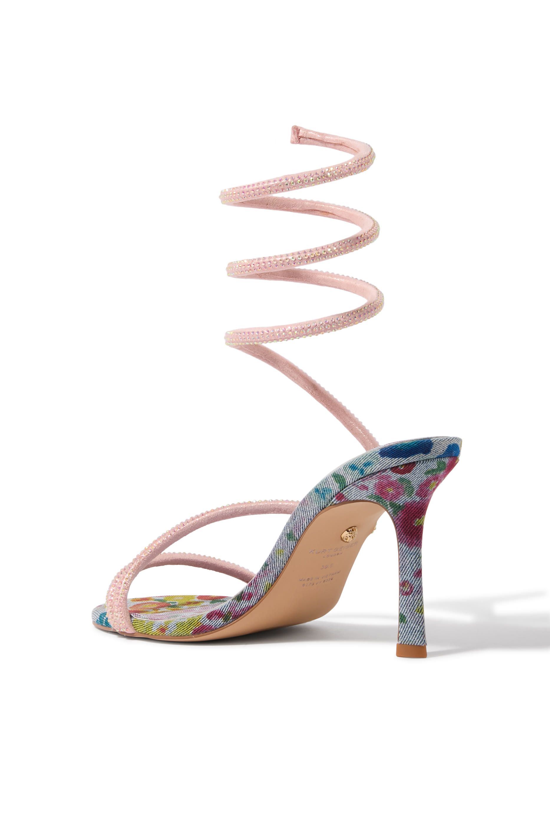 Spiral Asymmetric 90 Denim Sandals