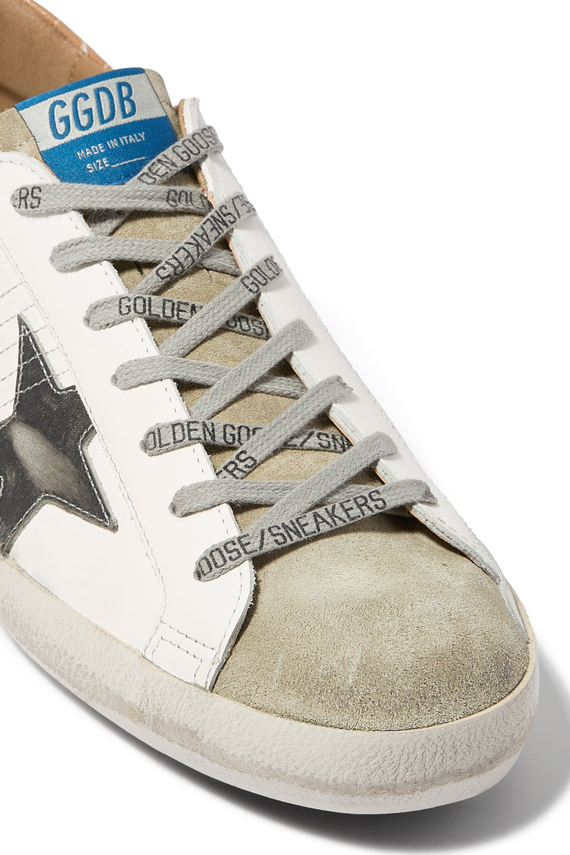 Super-Star Sneakers with Croc Leather Heel Tab