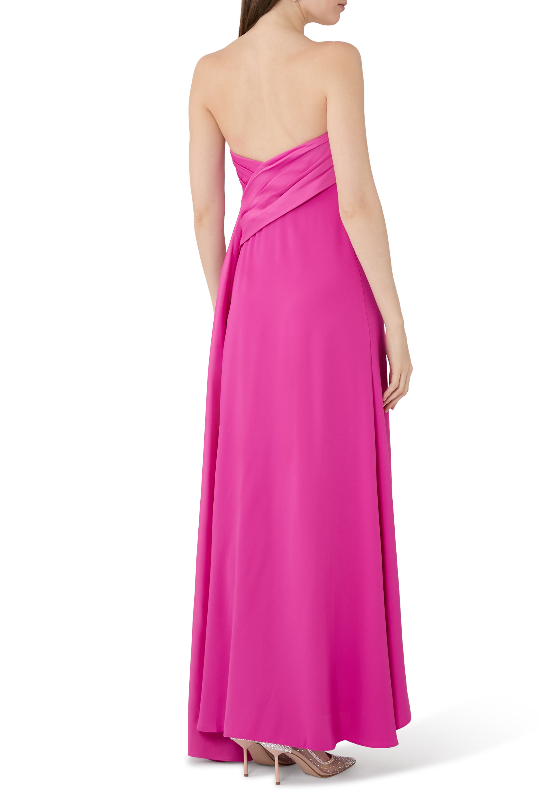 Brigette Strapless Crepe Gown 