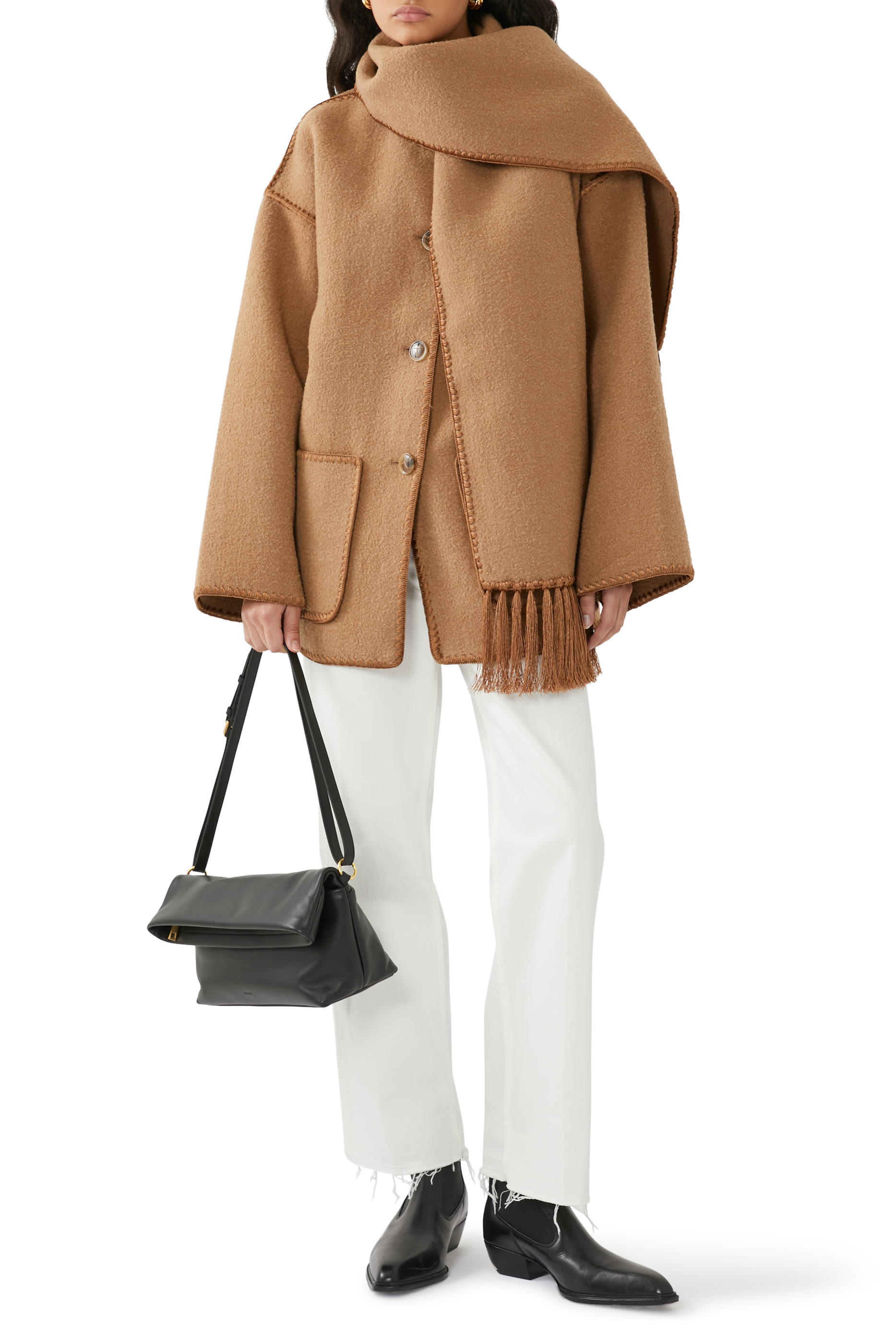 Embroidered Scarf Jacket