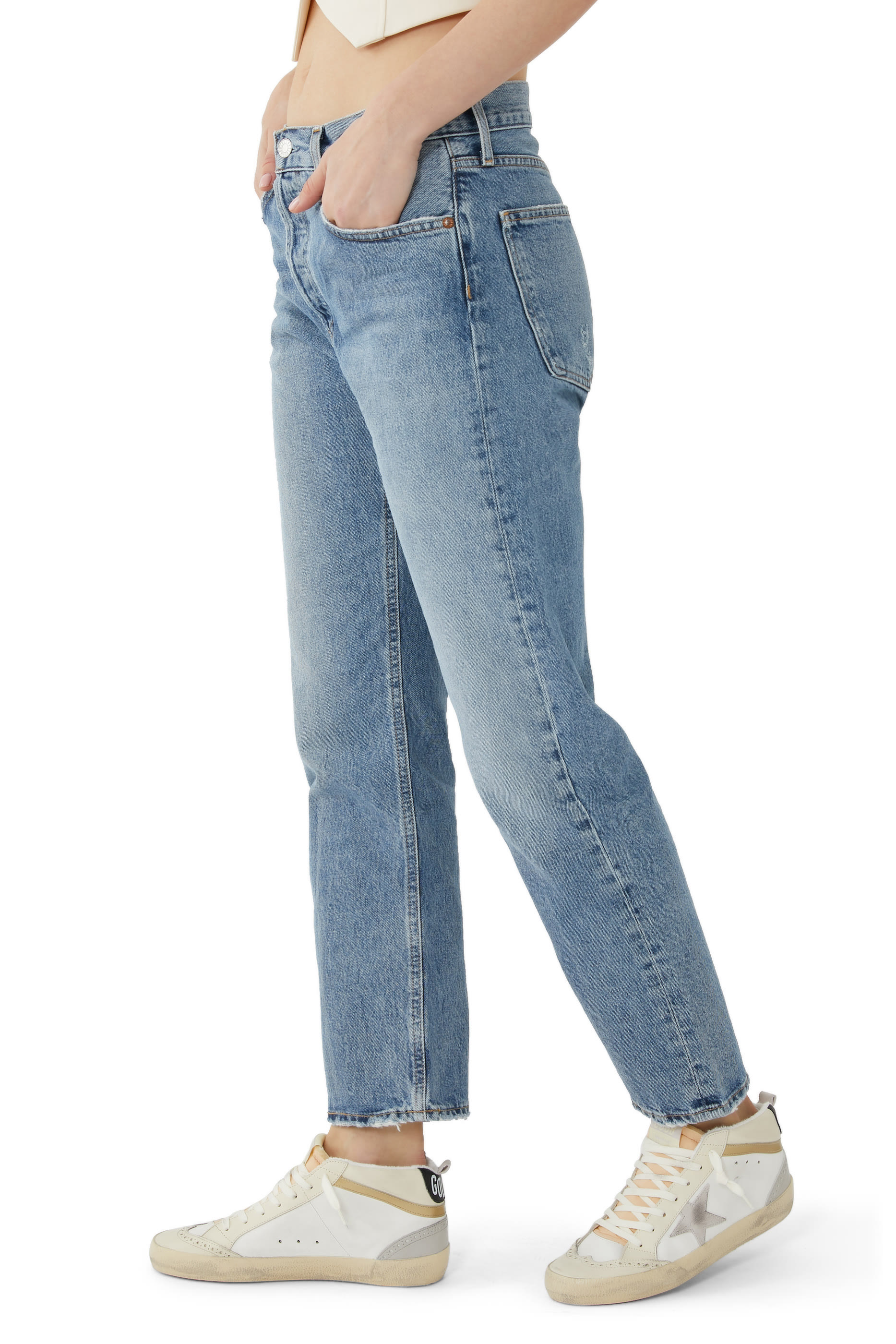 Mid-Star Leather Sneakers