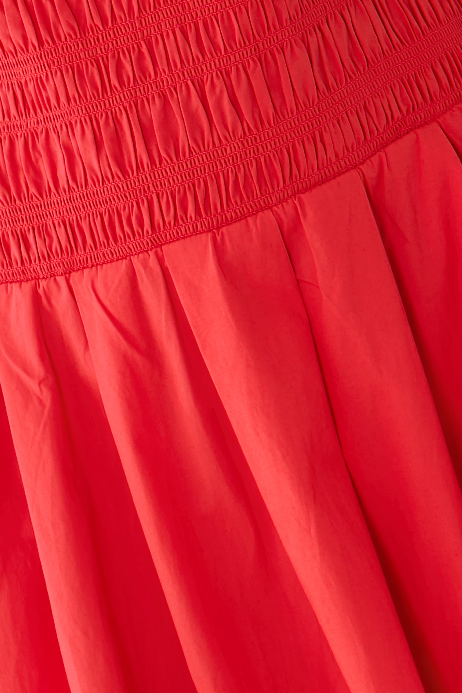 Long Smocked Pleated Dress