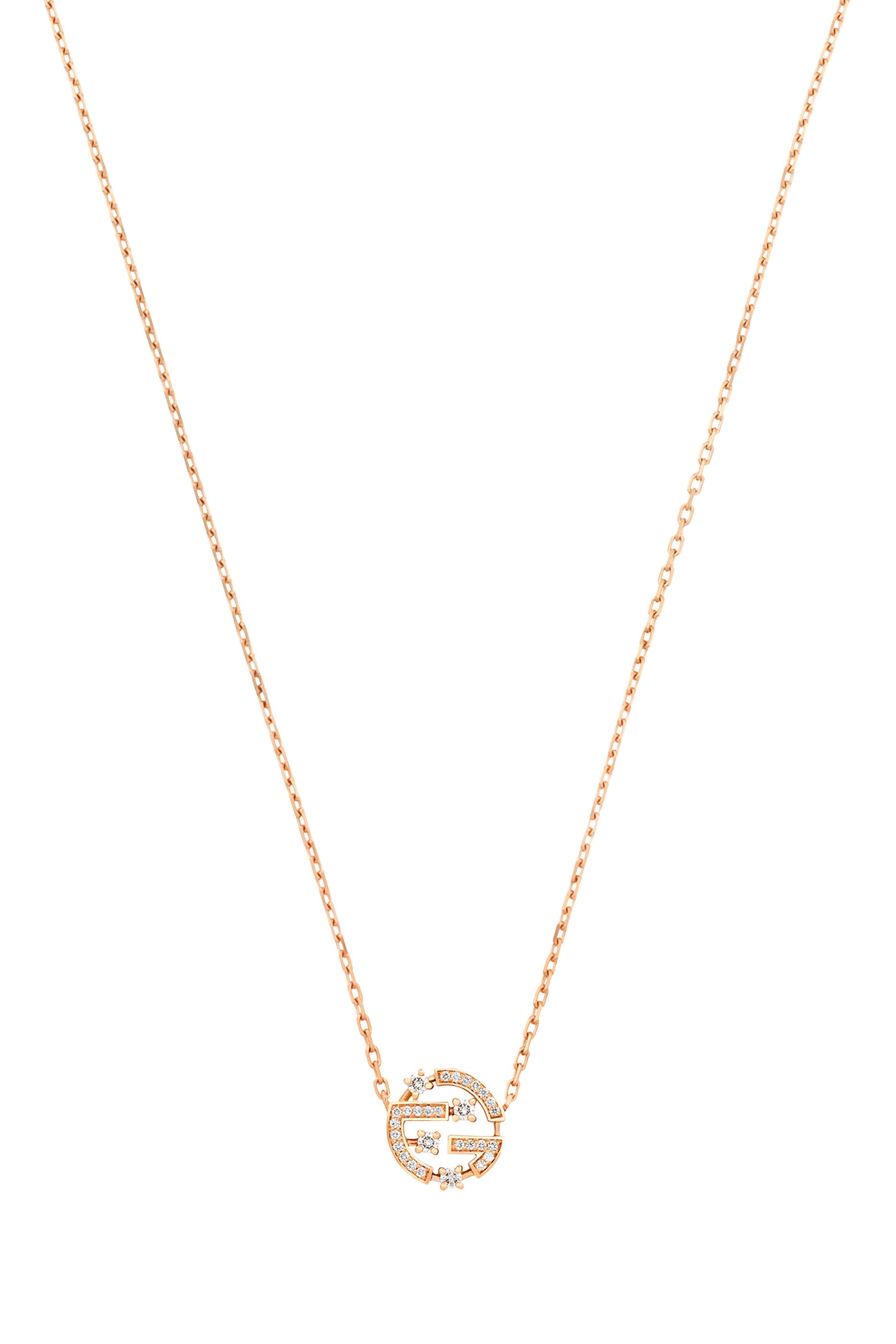 Avenues 18K Rose Gold & DIamond Mini Pendant Necklace