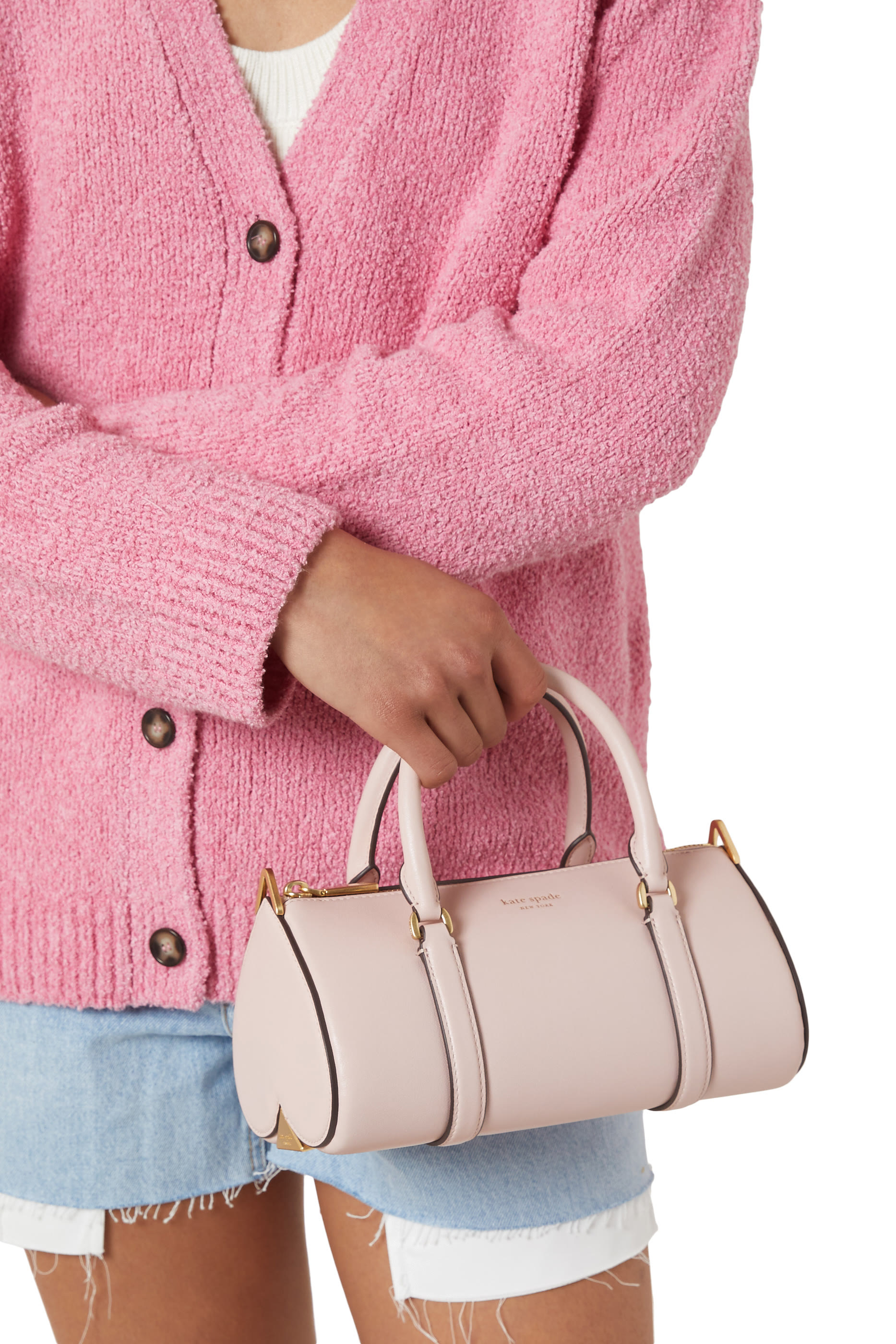 Leather Duffle Crossbody Bag