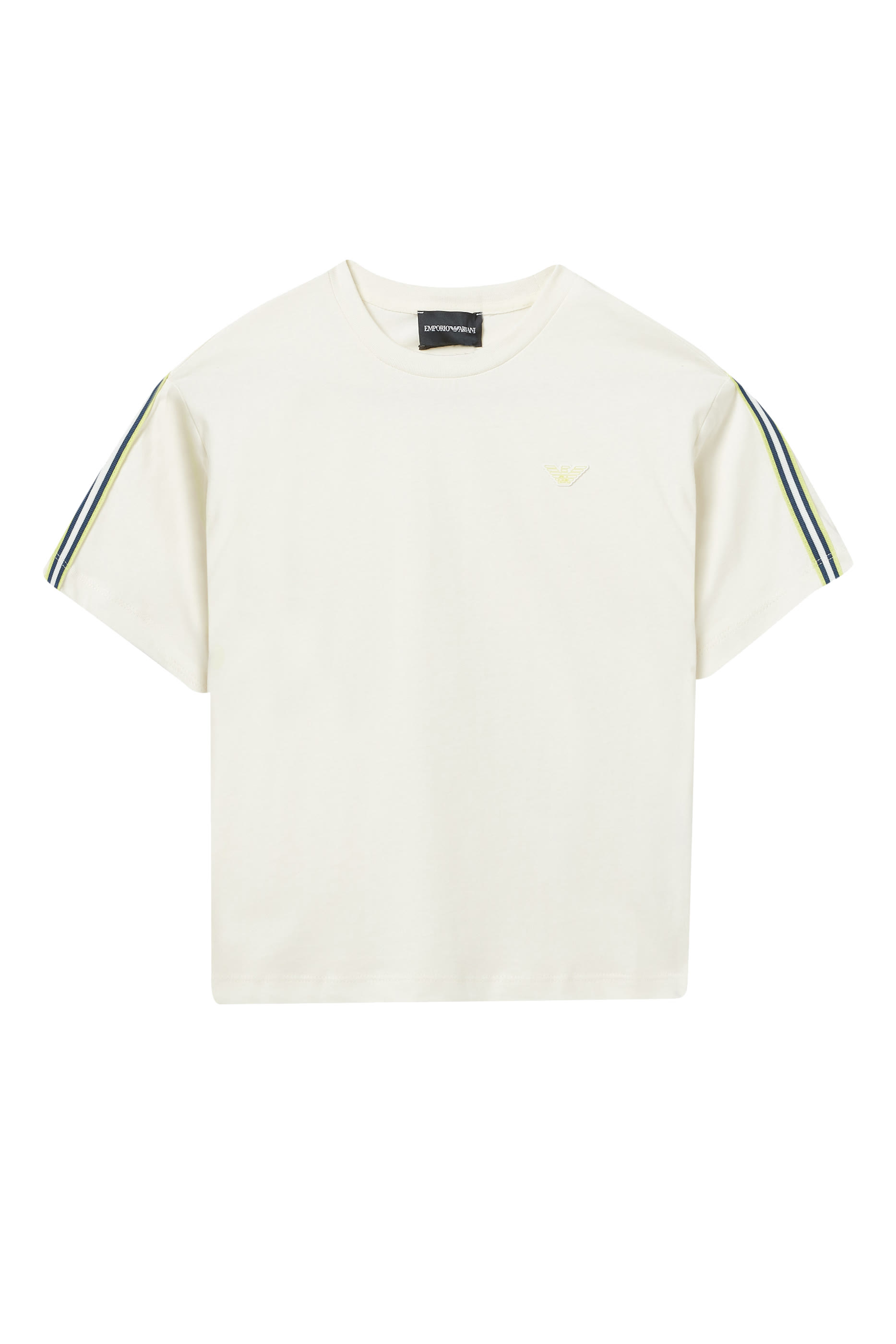 Kids Micro Eagle Logo Stripe Trim T-Shirt