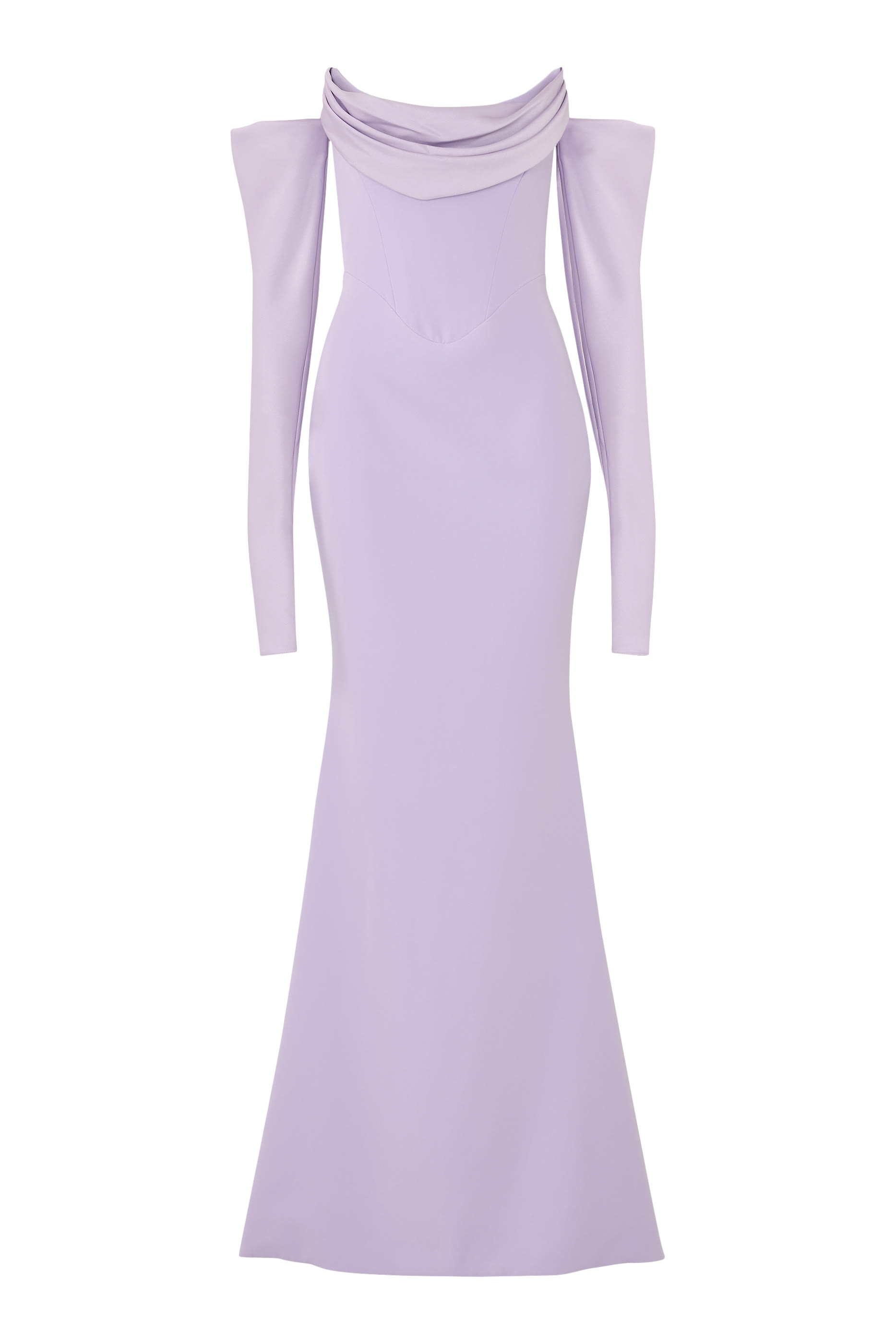 Raven Crepe Long Dress