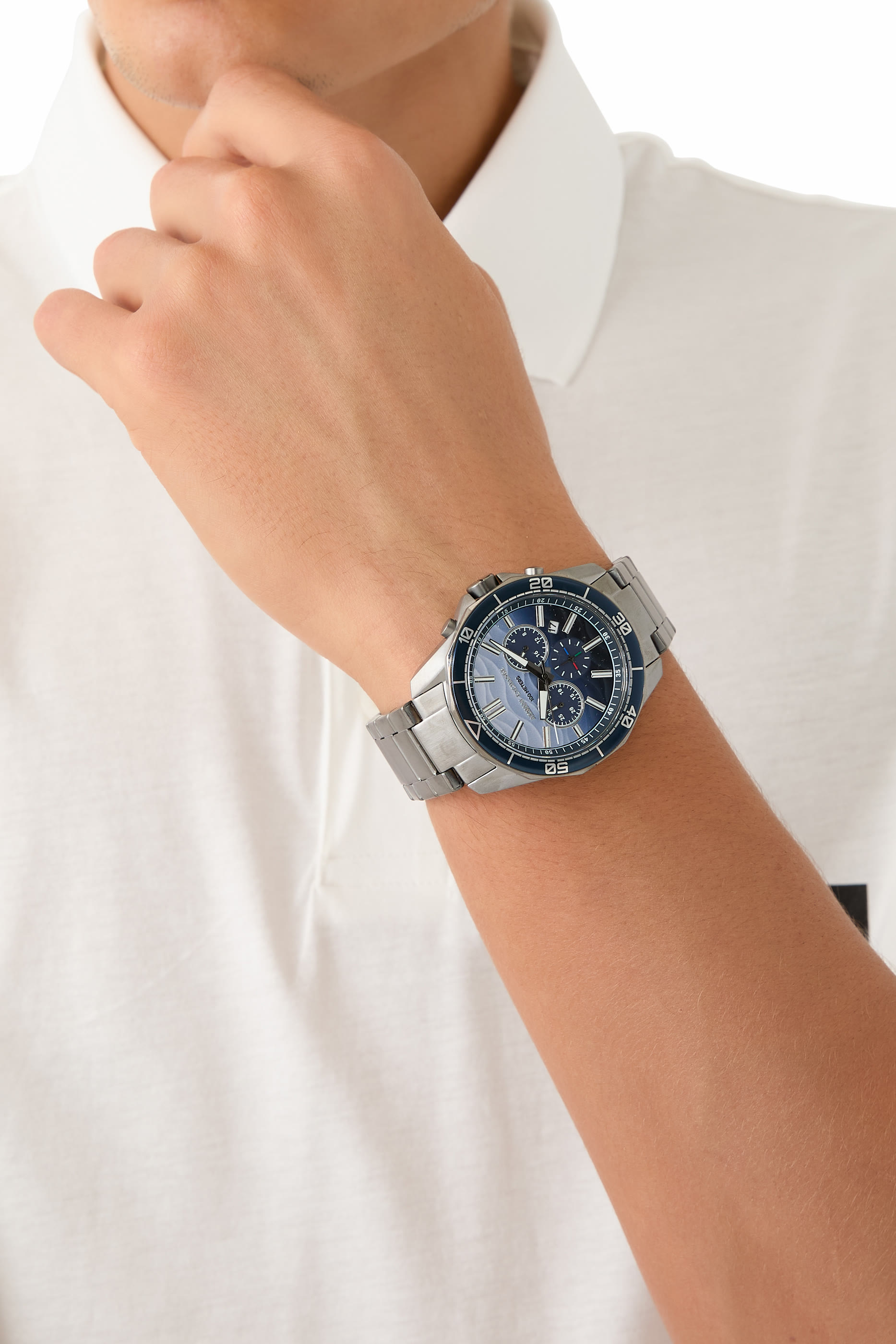 Chronograph Gunmetal Stainless Steel Watch