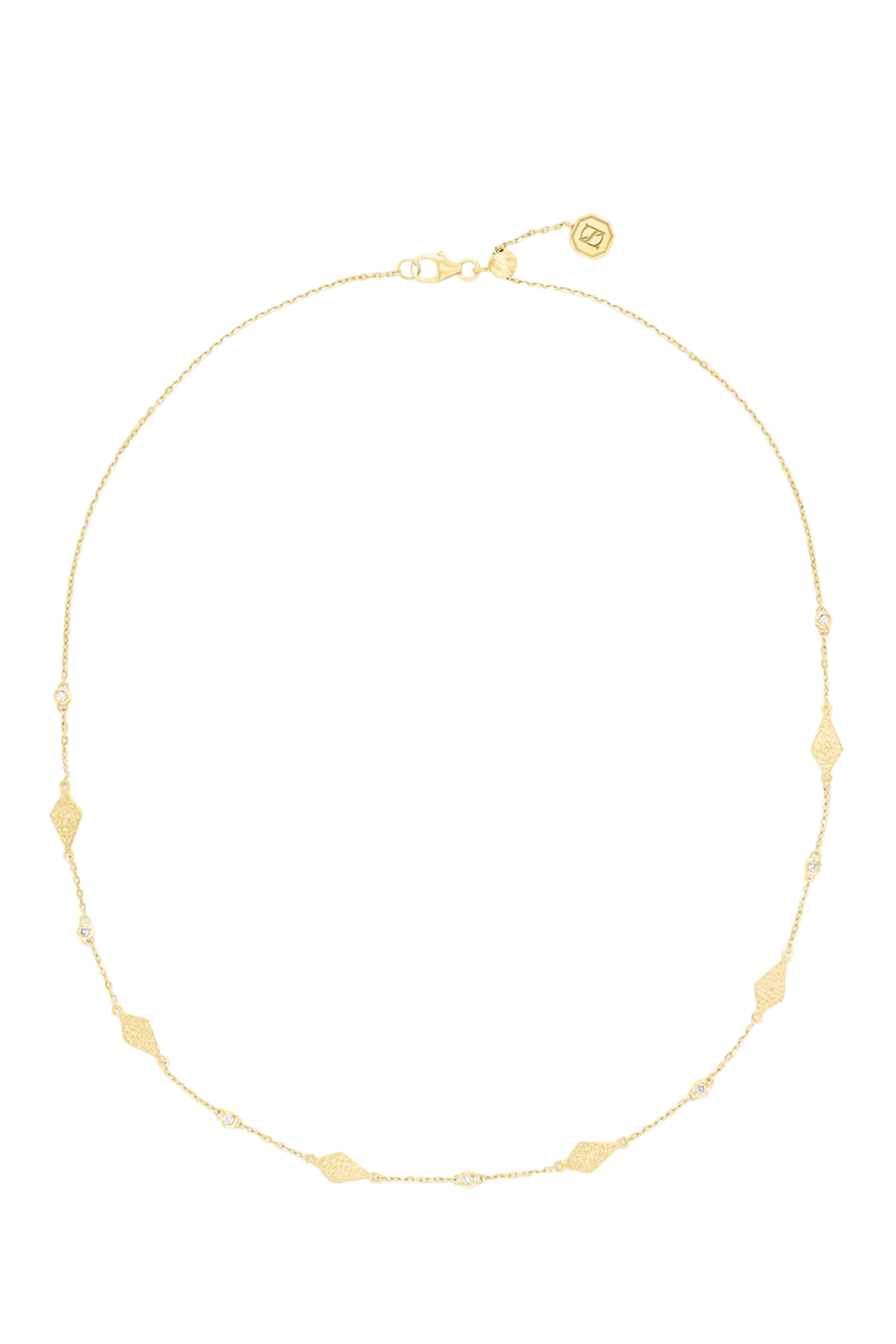 Mosaic Choker, 18k Yellow Gold with Enamel & Diamonds