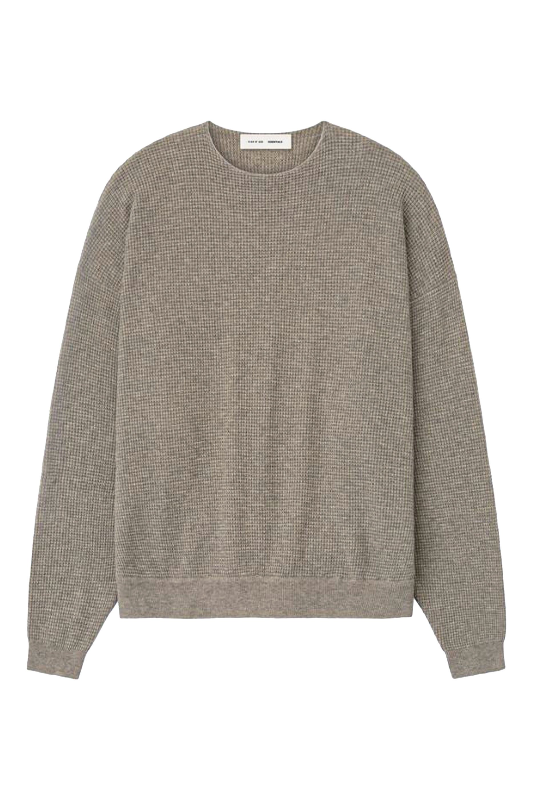 Waffle Crewneck 90s Sweater 