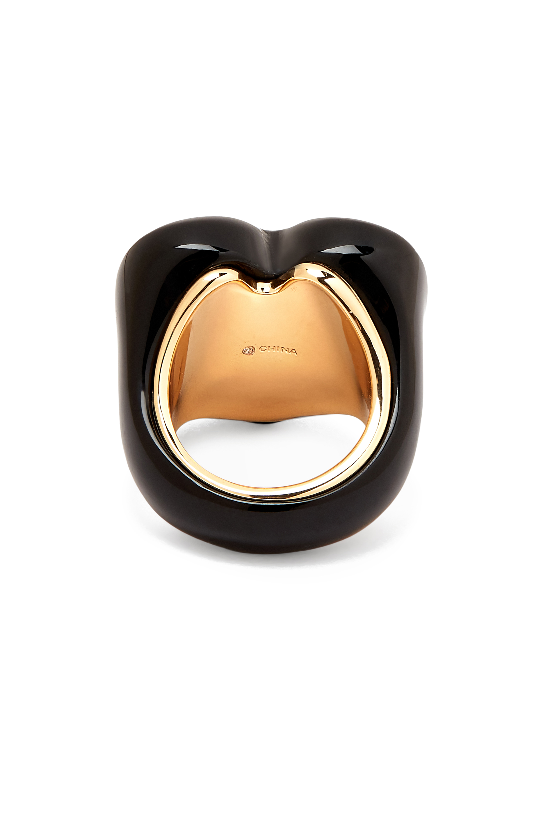 Vintage Charms Signature C Heart Cocktail Ring, Brass & Resin