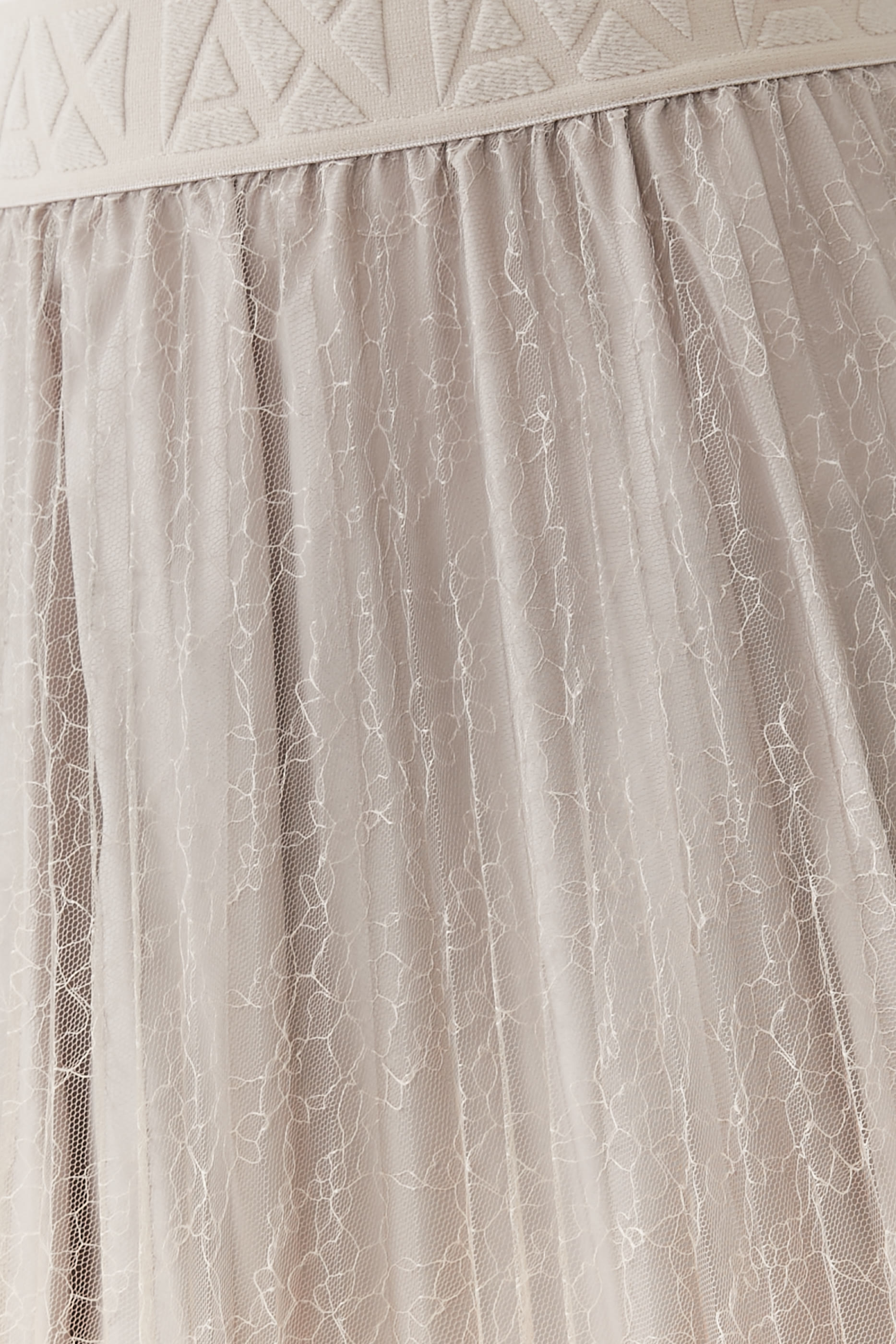 Plisse Lace Midi Skirt