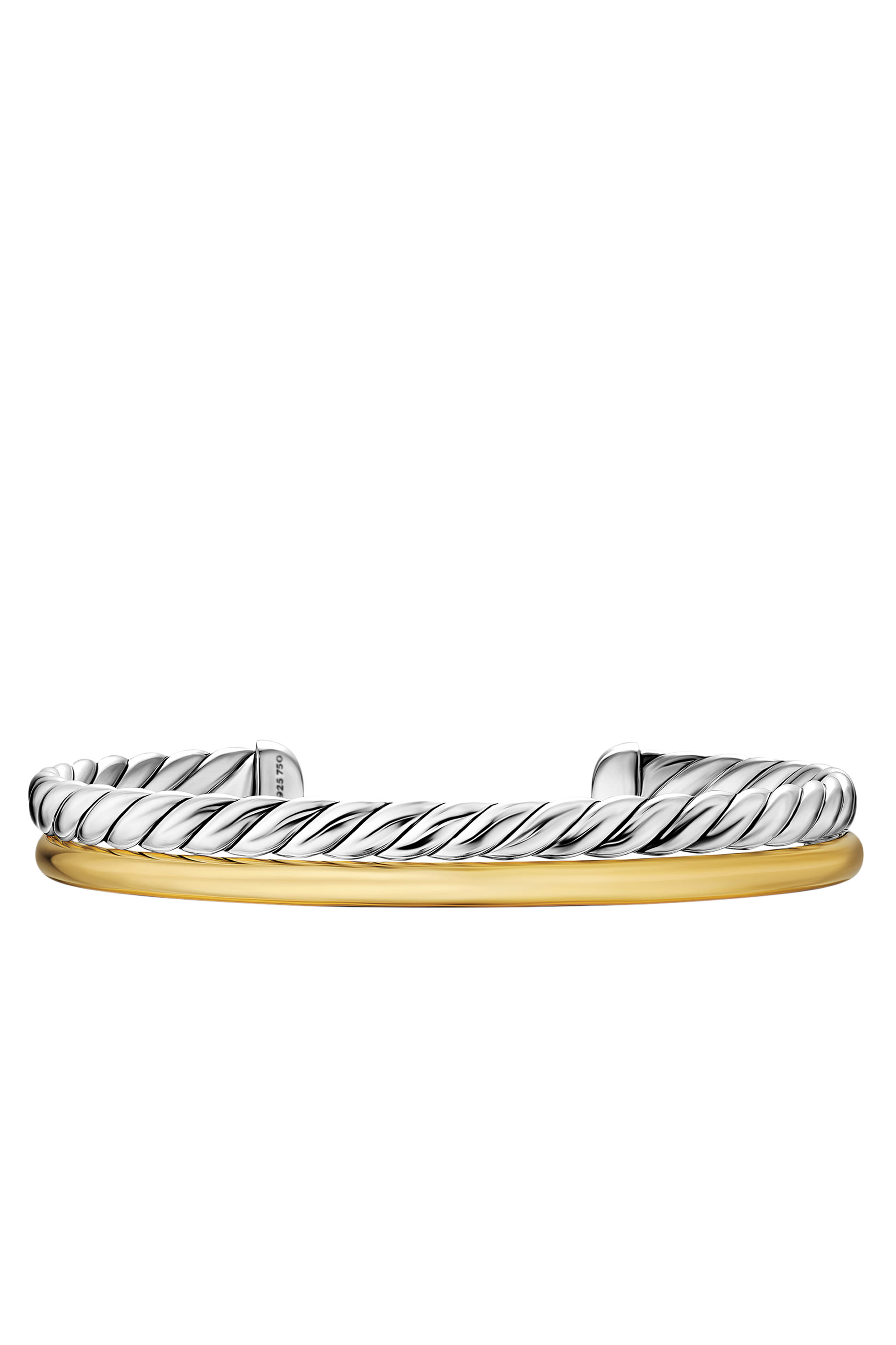 DY Mercer&reg; Two Row Cuff Bracelet, 18k Yellow Gold & Sterling Silver