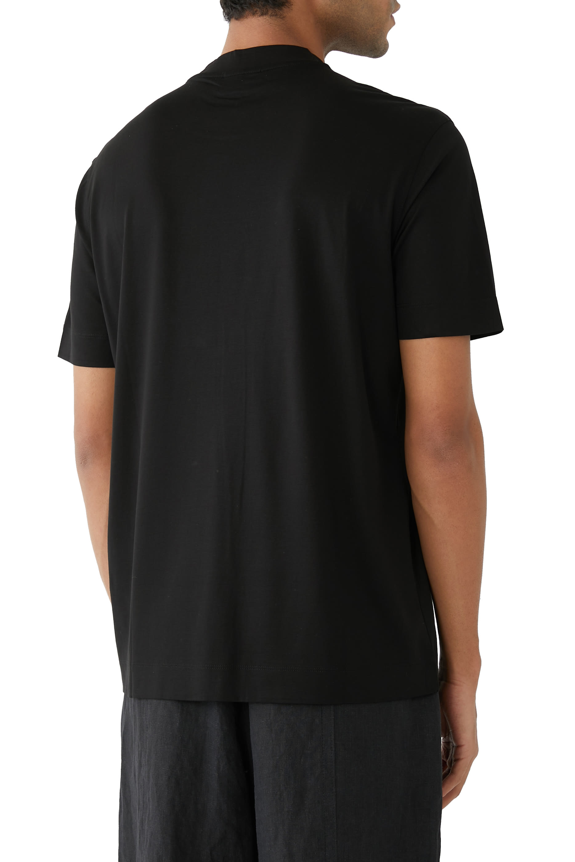 Jersey T-shirt with Flocked Logo
