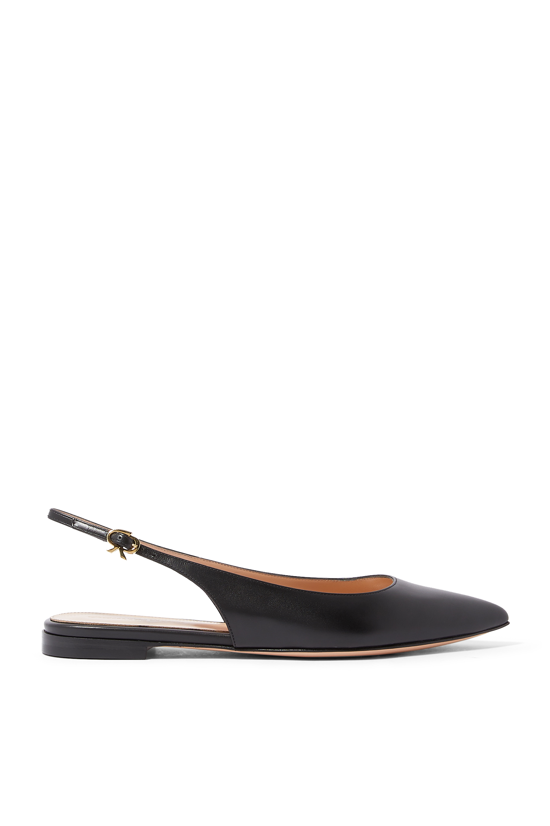 Buy Gianvito Rossi Katty Leather Slingback Flats for Womens ...