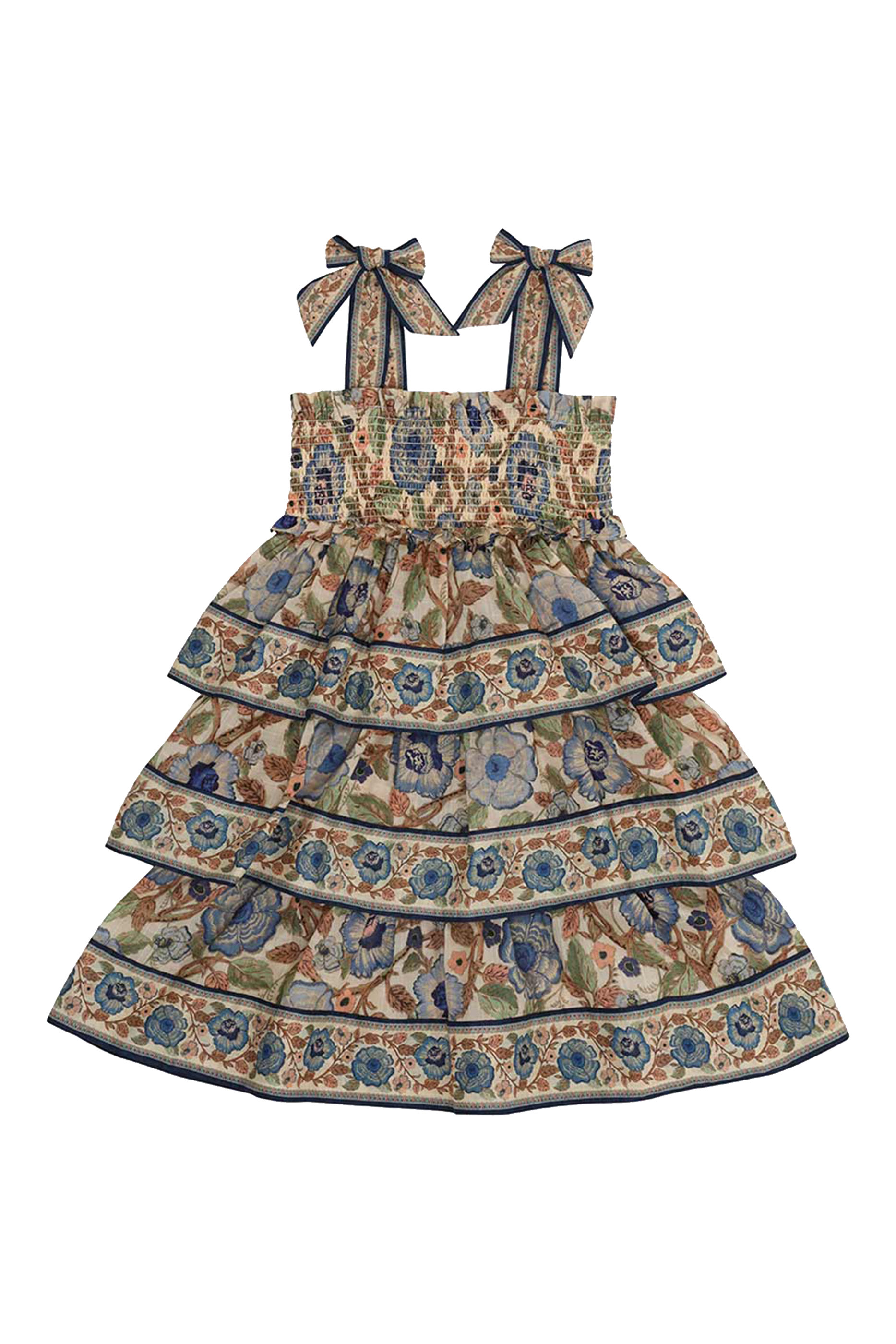 Kids Junie Shirred Tiered Dress