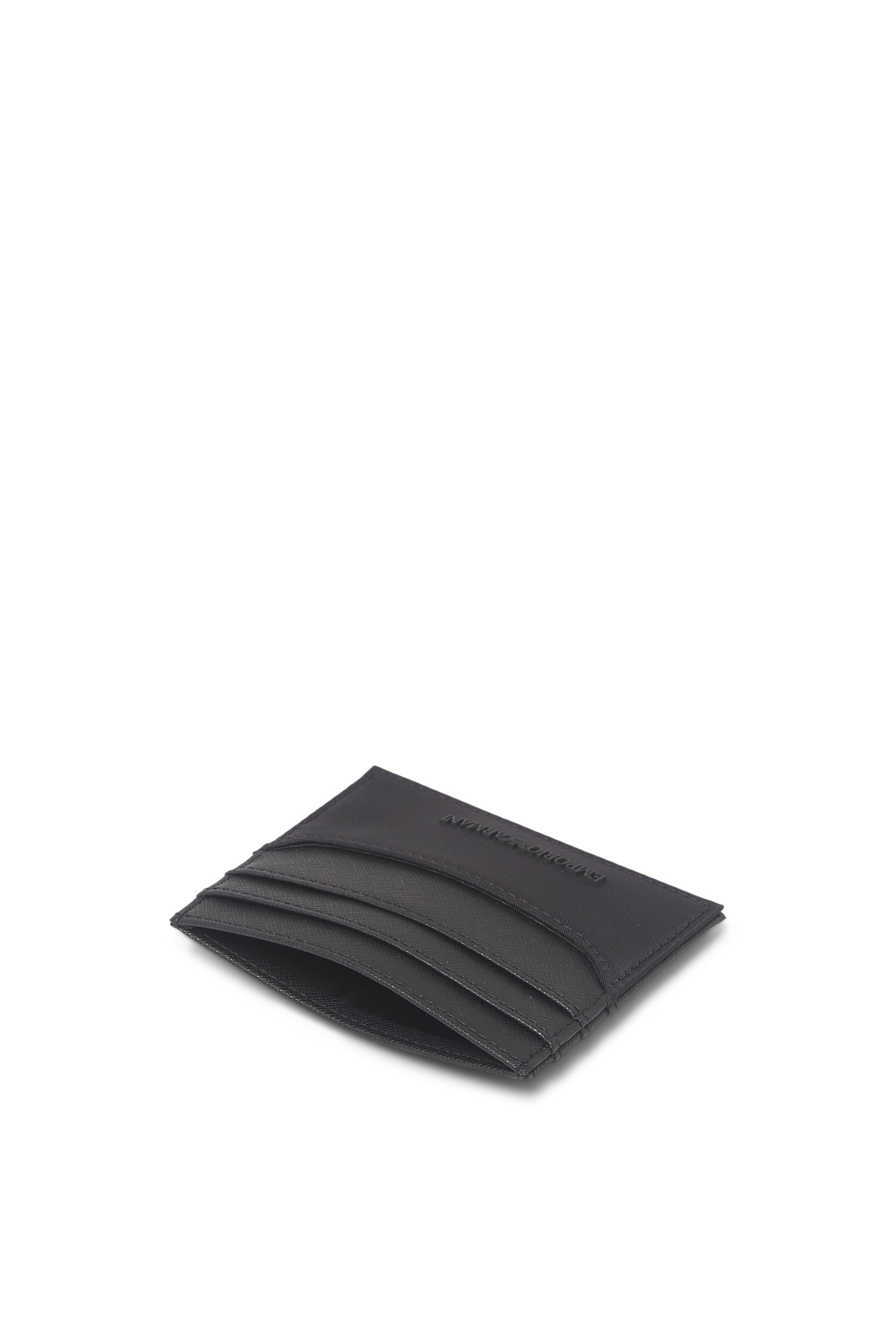 EA Text Logo Recycled Leather Card Holder