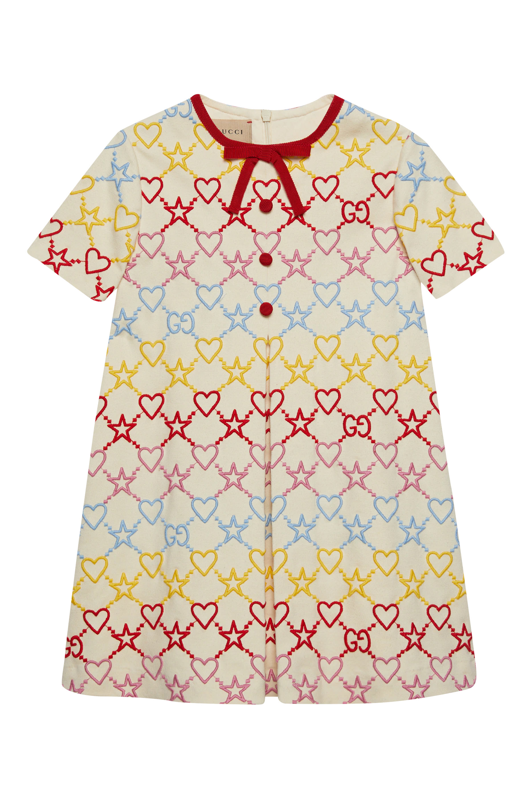 Kids GG Hearts Viscose Dress