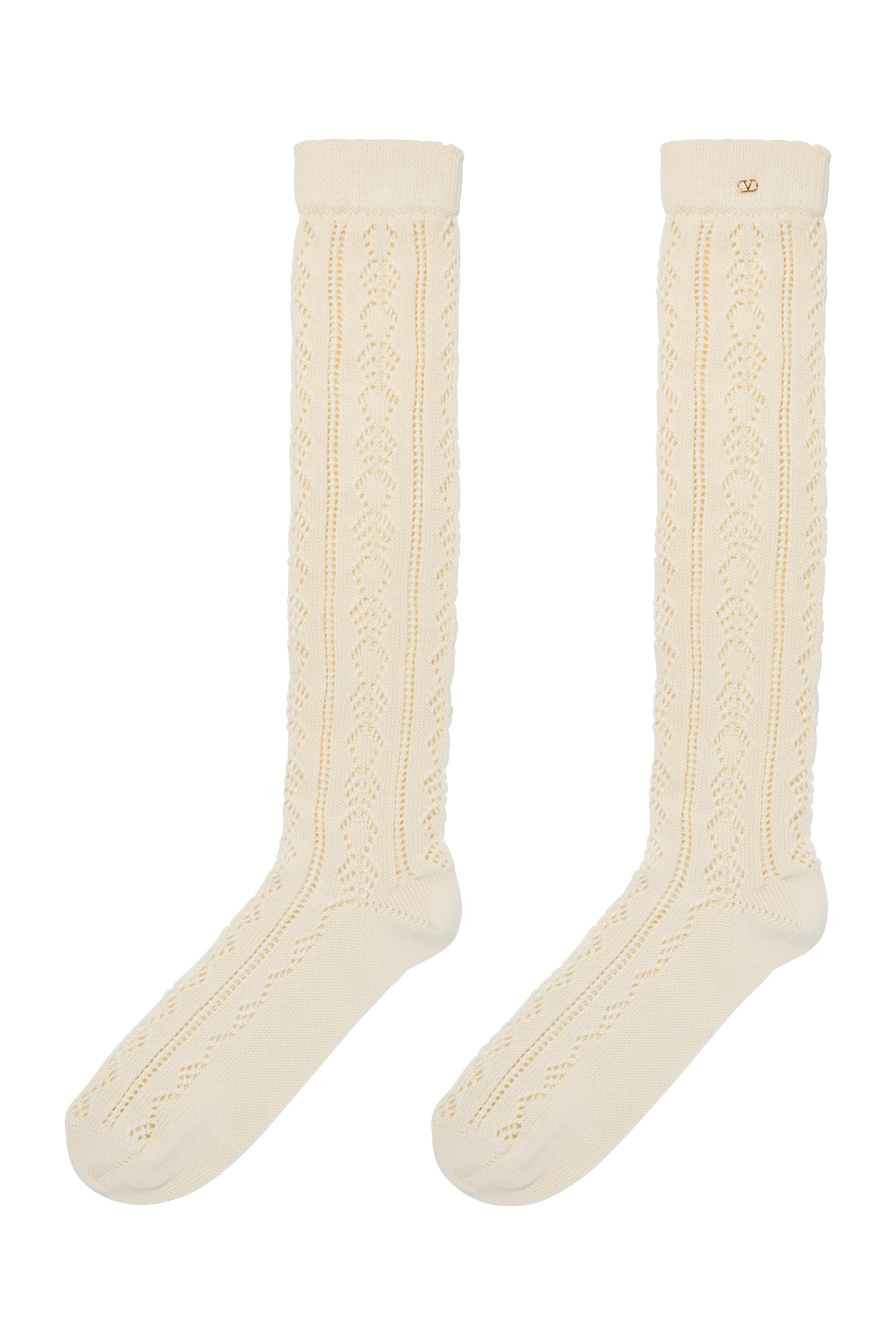 VLogo Perforated Cotton Socks