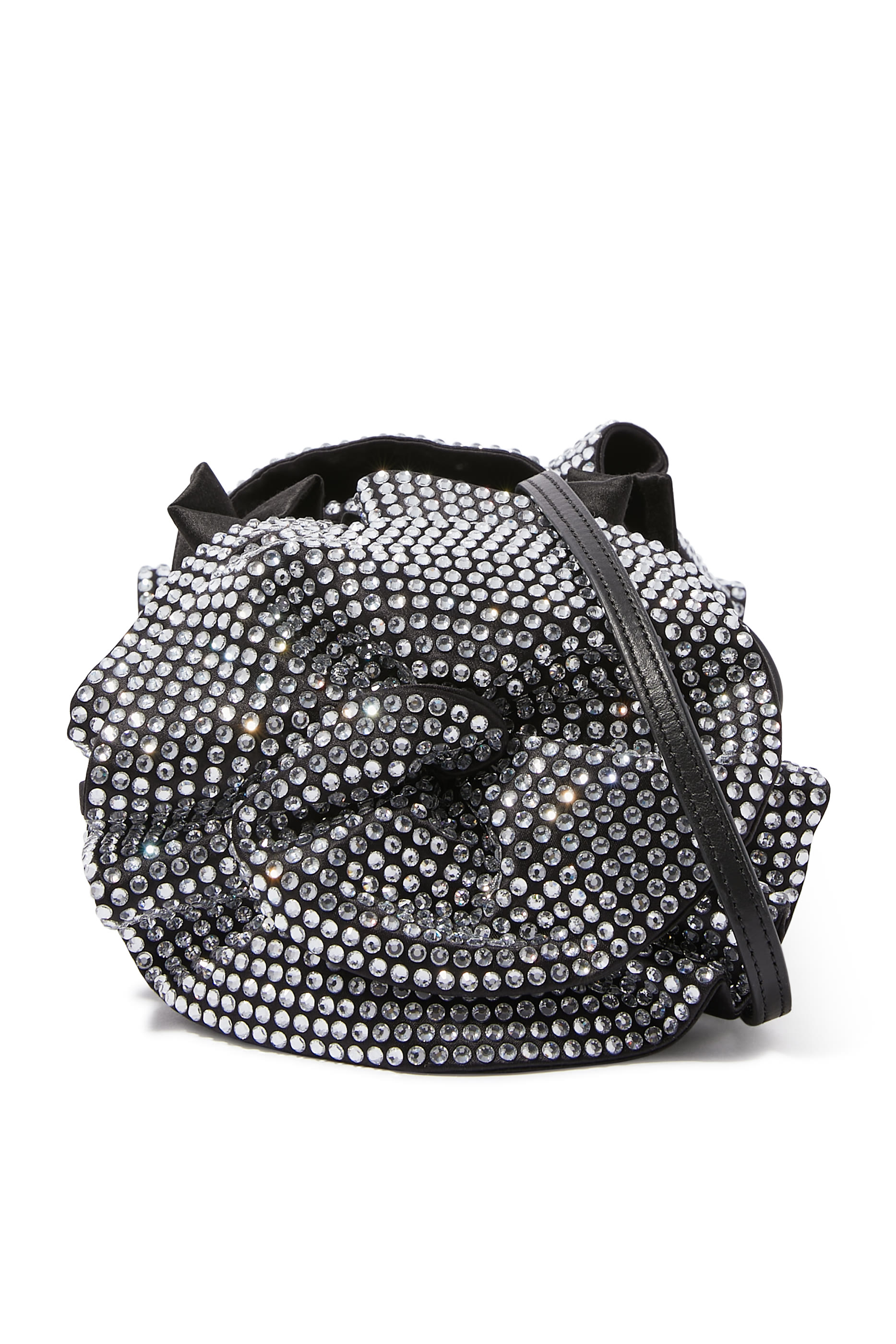 Crystal-Embellished Shoulder Bag